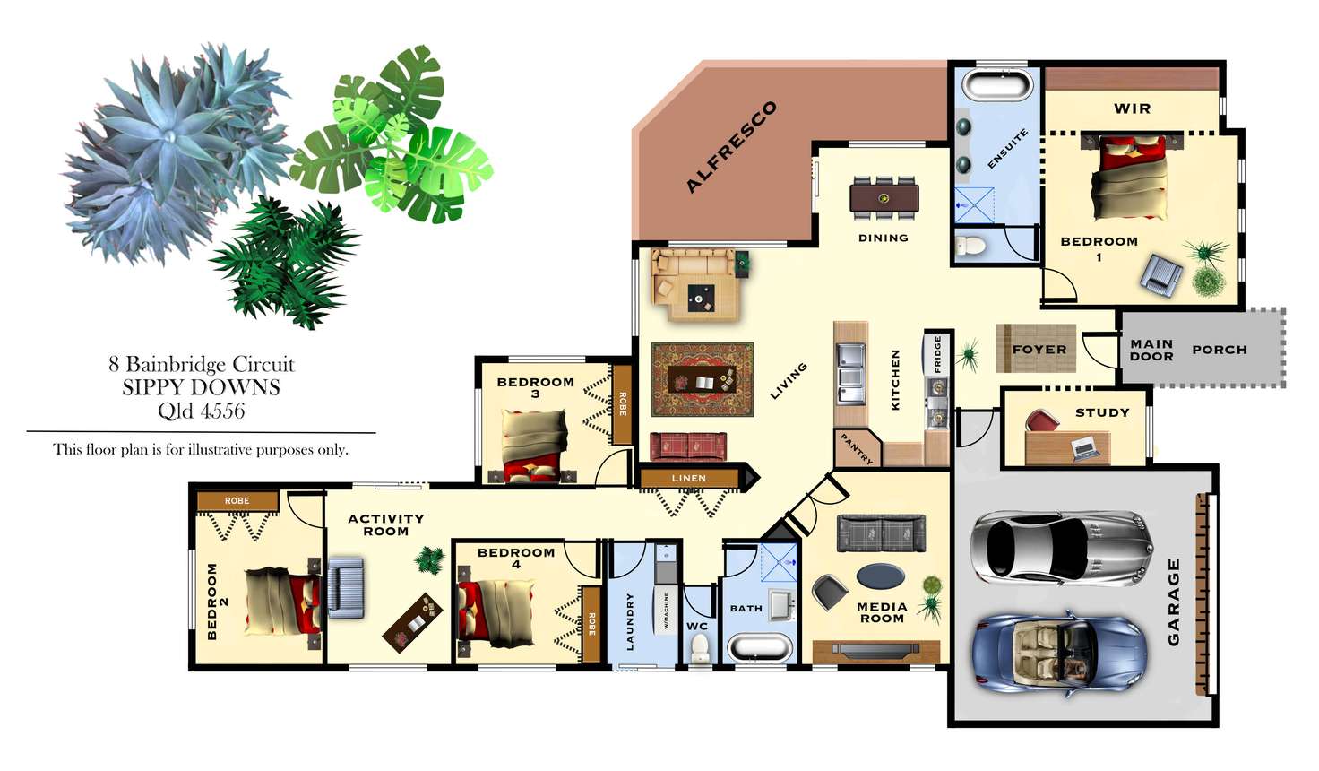 Floorplan of Homely house listing, 8 Bainbridge Circuit, Sippy Downs QLD 4556