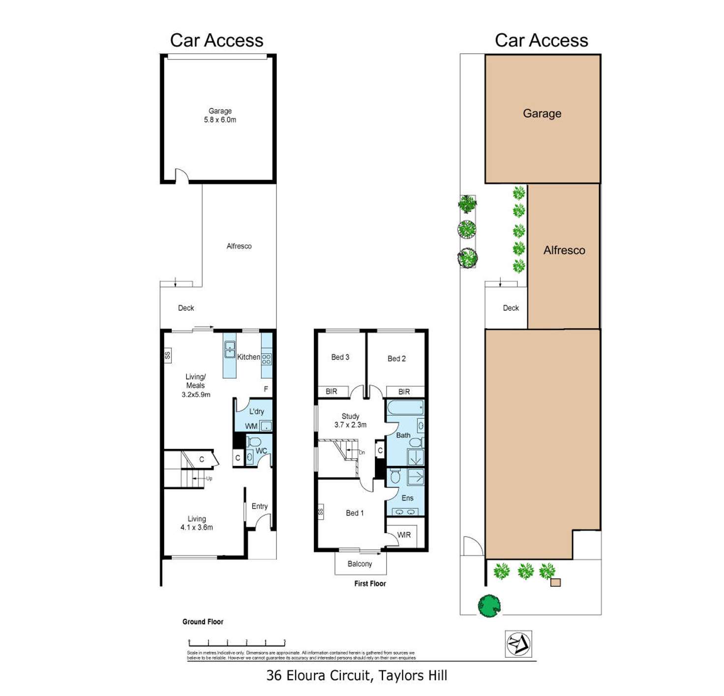 Floorplan of Homely townhouse listing, 36 Eloura Circuit, Taylors Hill VIC 3037