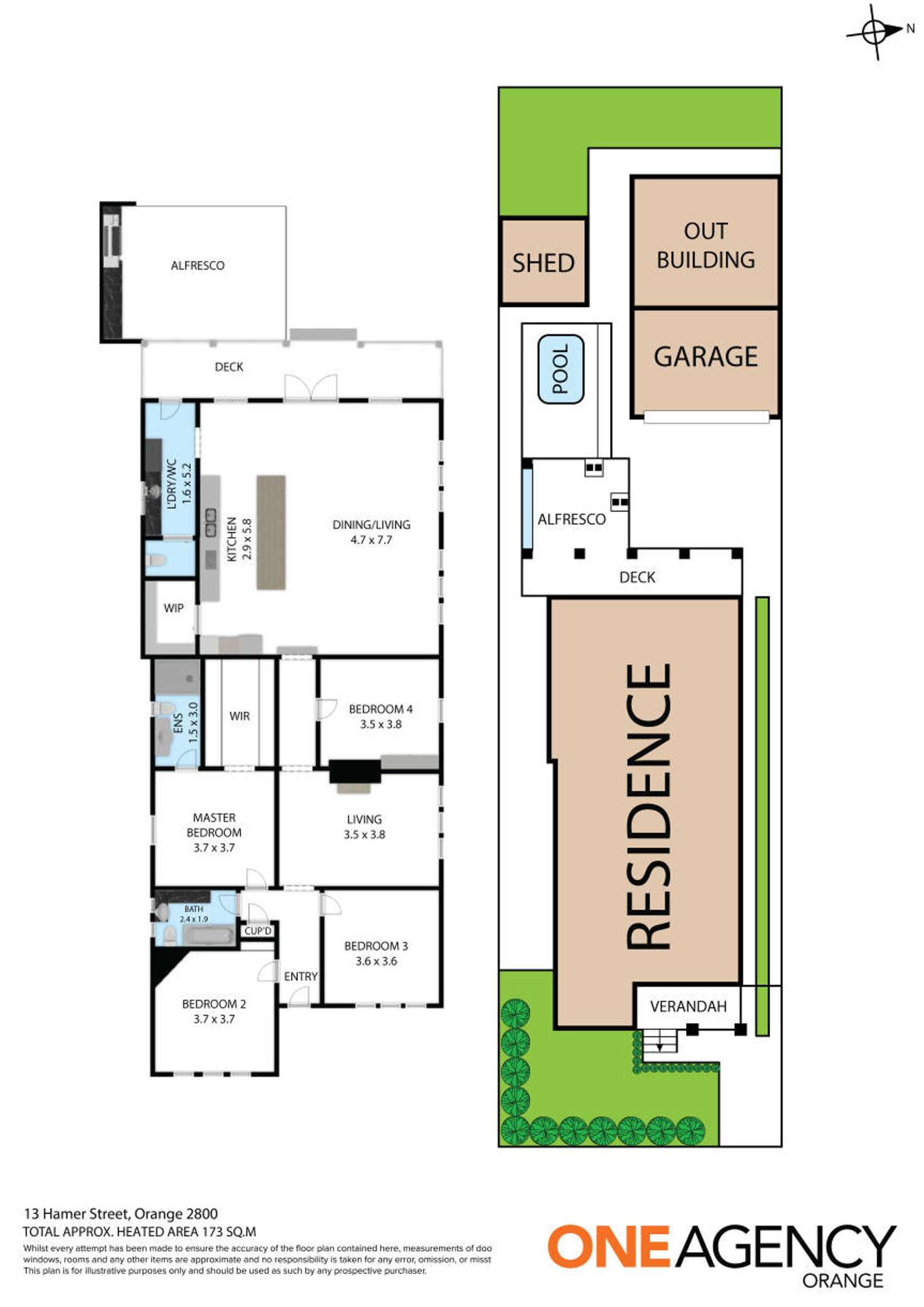 Floorplan of Homely house listing, 13 Hamer Street, Orange NSW 2800