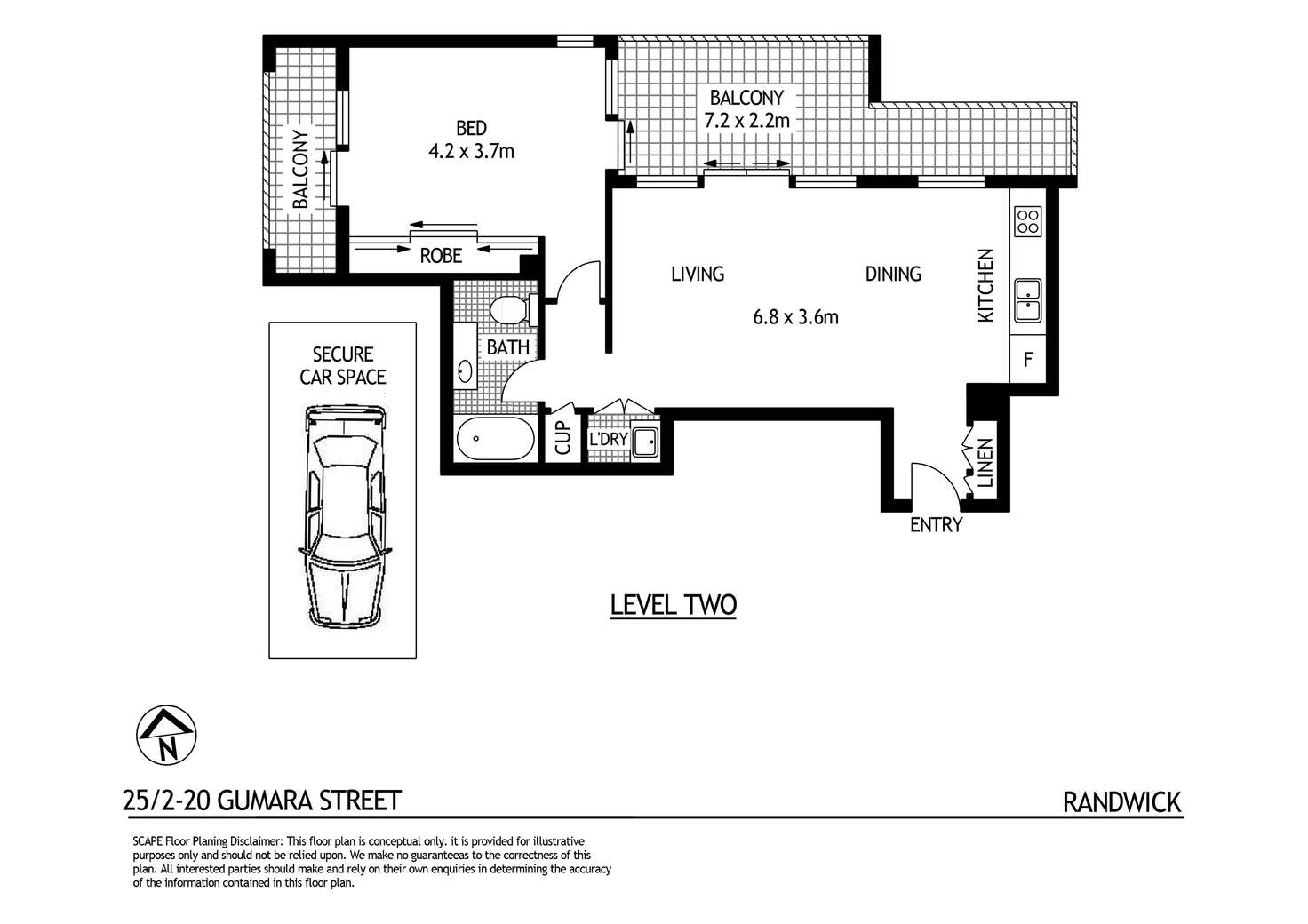 Floorplan of Homely apartment listing, 25/2-20 Gumara Street, Randwick NSW 2031