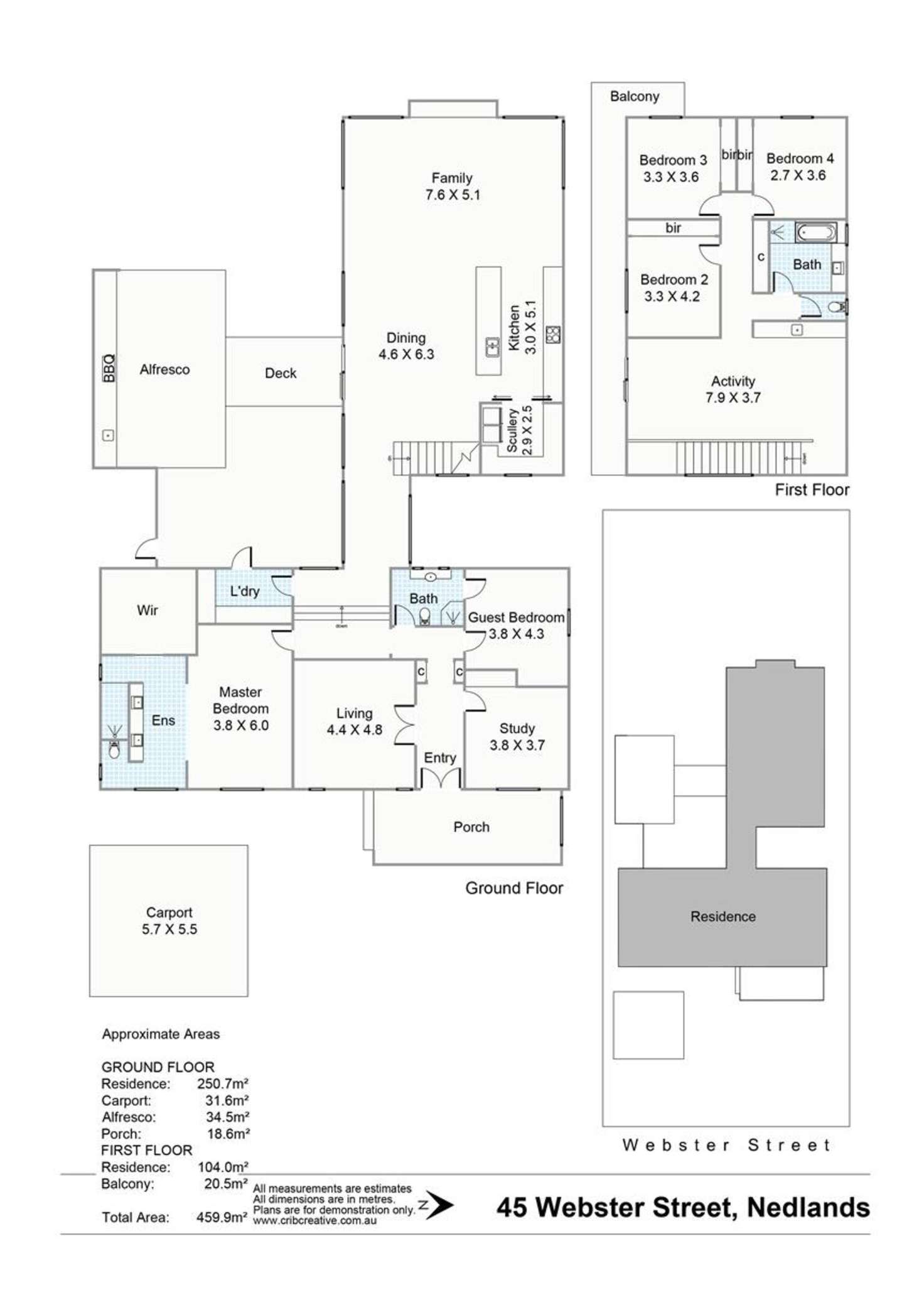 Floorplan of Homely house listing, 45 Webster Street, Nedlands WA 6009