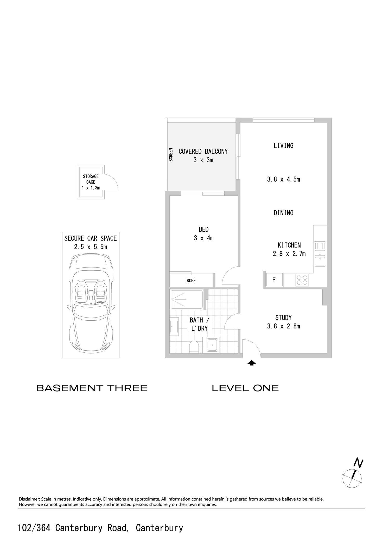 Floorplan of Homely apartment listing, 102/364-374 Canterbury Road, Canterbury NSW 2193
