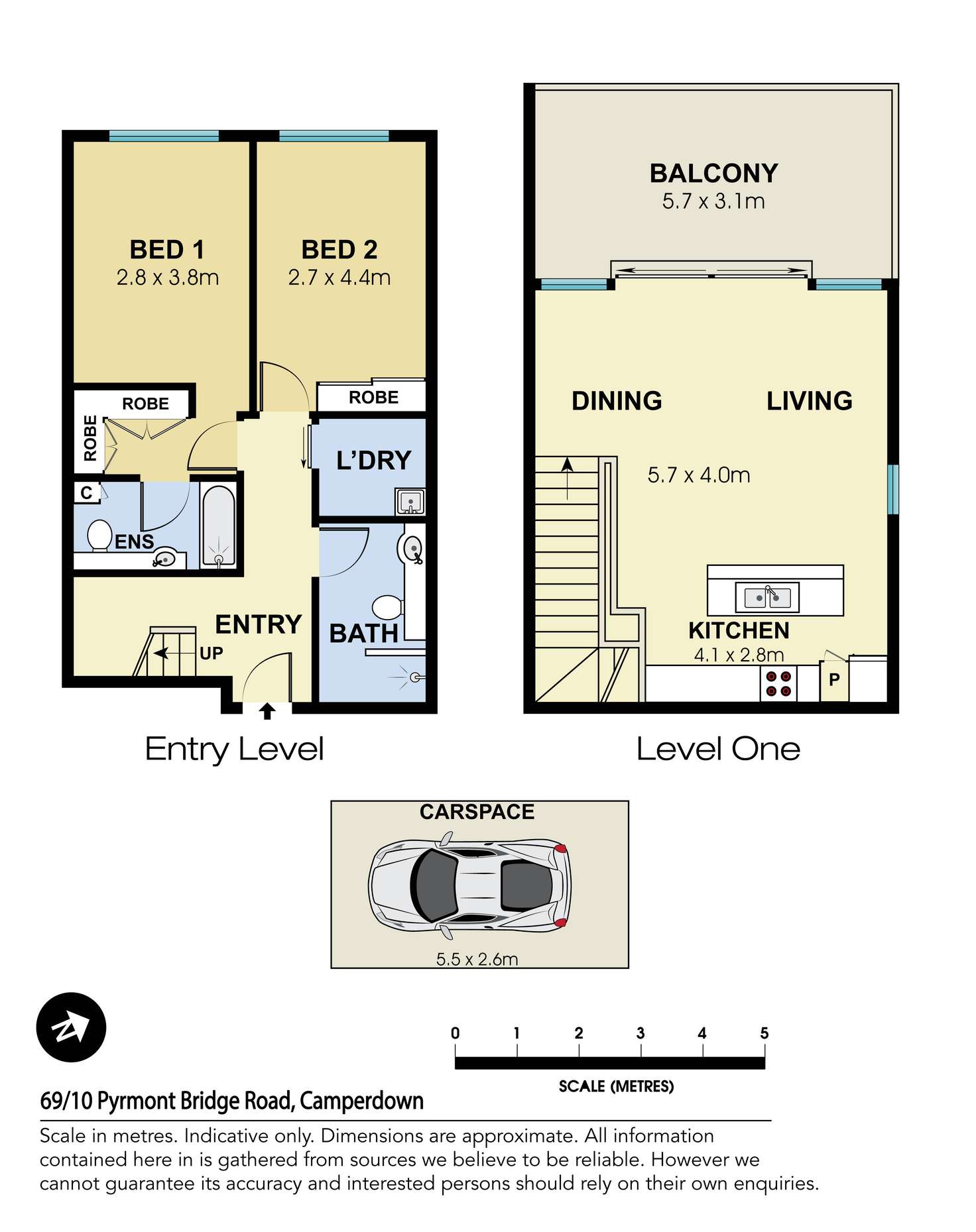 Floorplan of Homely apartment listing, 69/10 Pyrmont Bridge Road, Camperdown NSW 2050