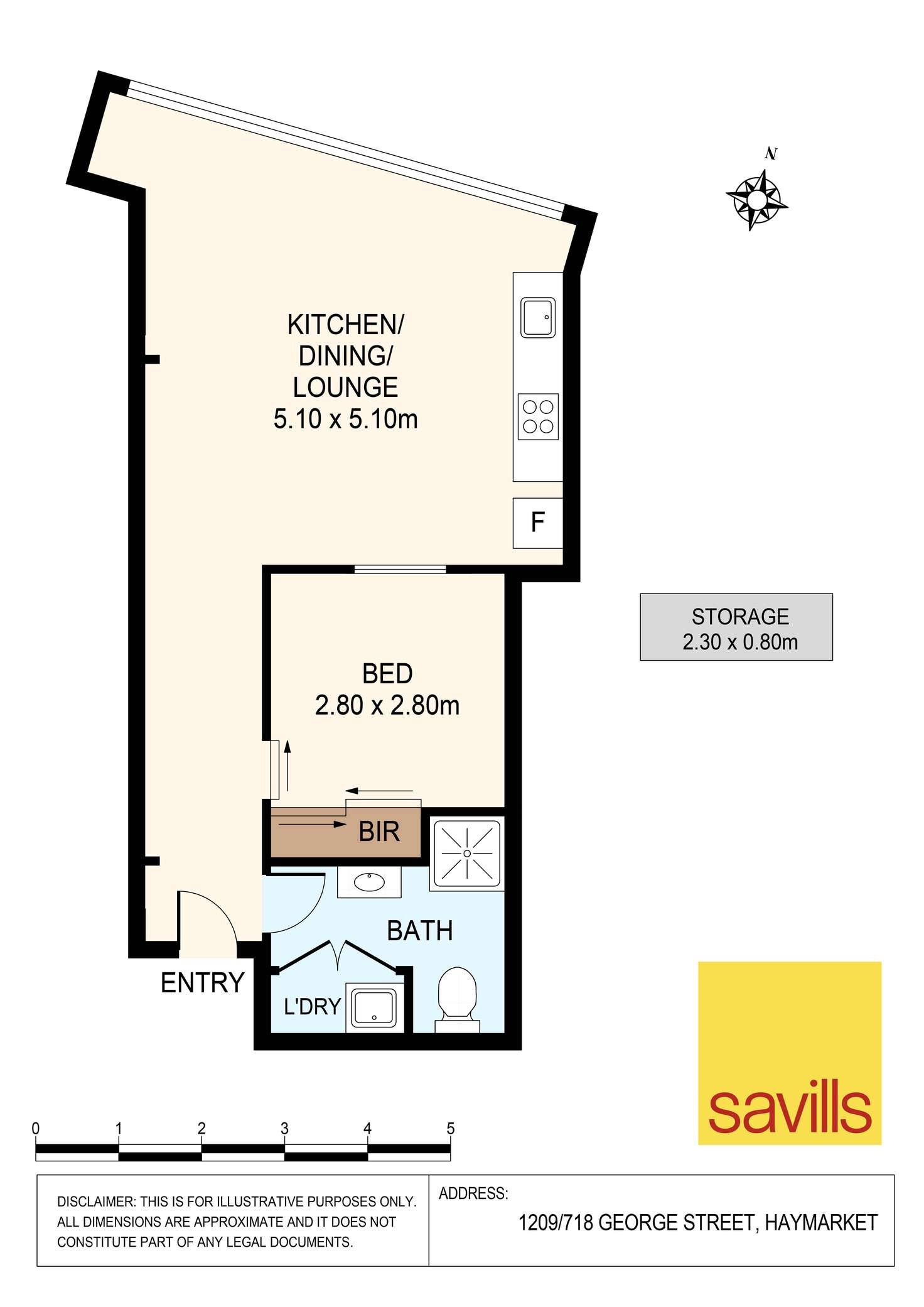Floorplan of Homely apartment listing, 1209/718 George Street, Haymarket NSW 2000