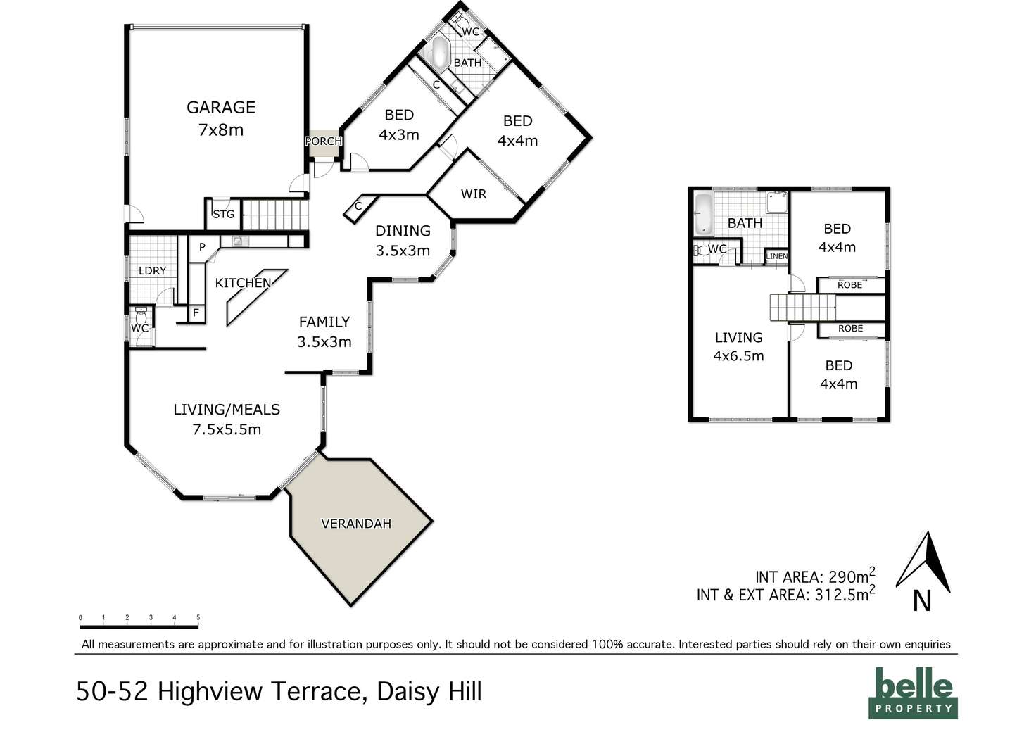 Floorplan of Homely house listing, 50-52 Highview Terrace, Daisy Hill QLD 4127