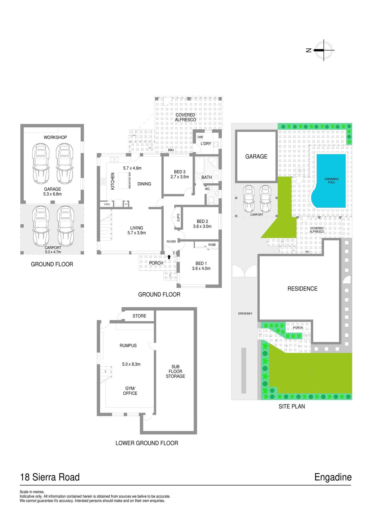 Floorplan of Homely house listing, 18 Sierra Road, Engadine NSW 2233