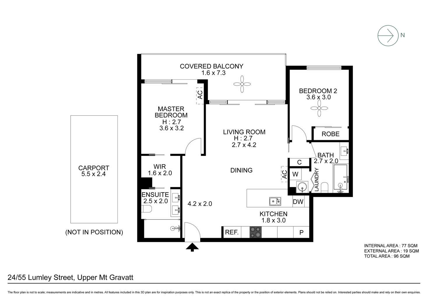 Floorplan of Homely apartment listing, 24/55 Lumley Street, Upper Mount Gravatt QLD 4122