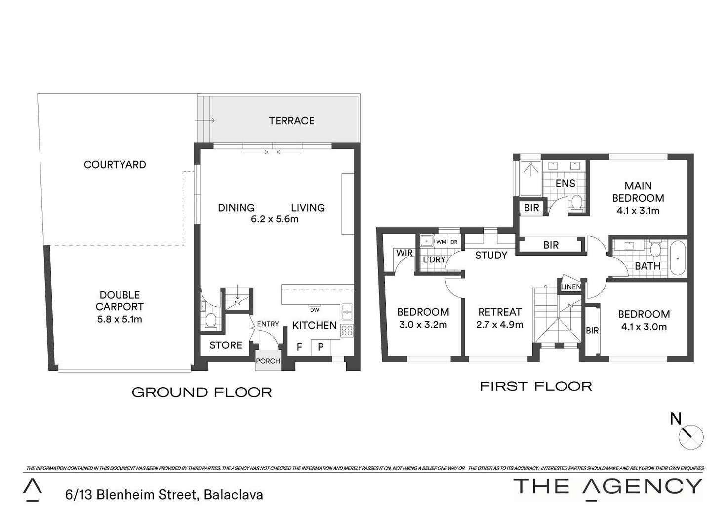 Floorplan of Homely townhouse listing, 6/13 Blenheim Street, Balaclava VIC 3183