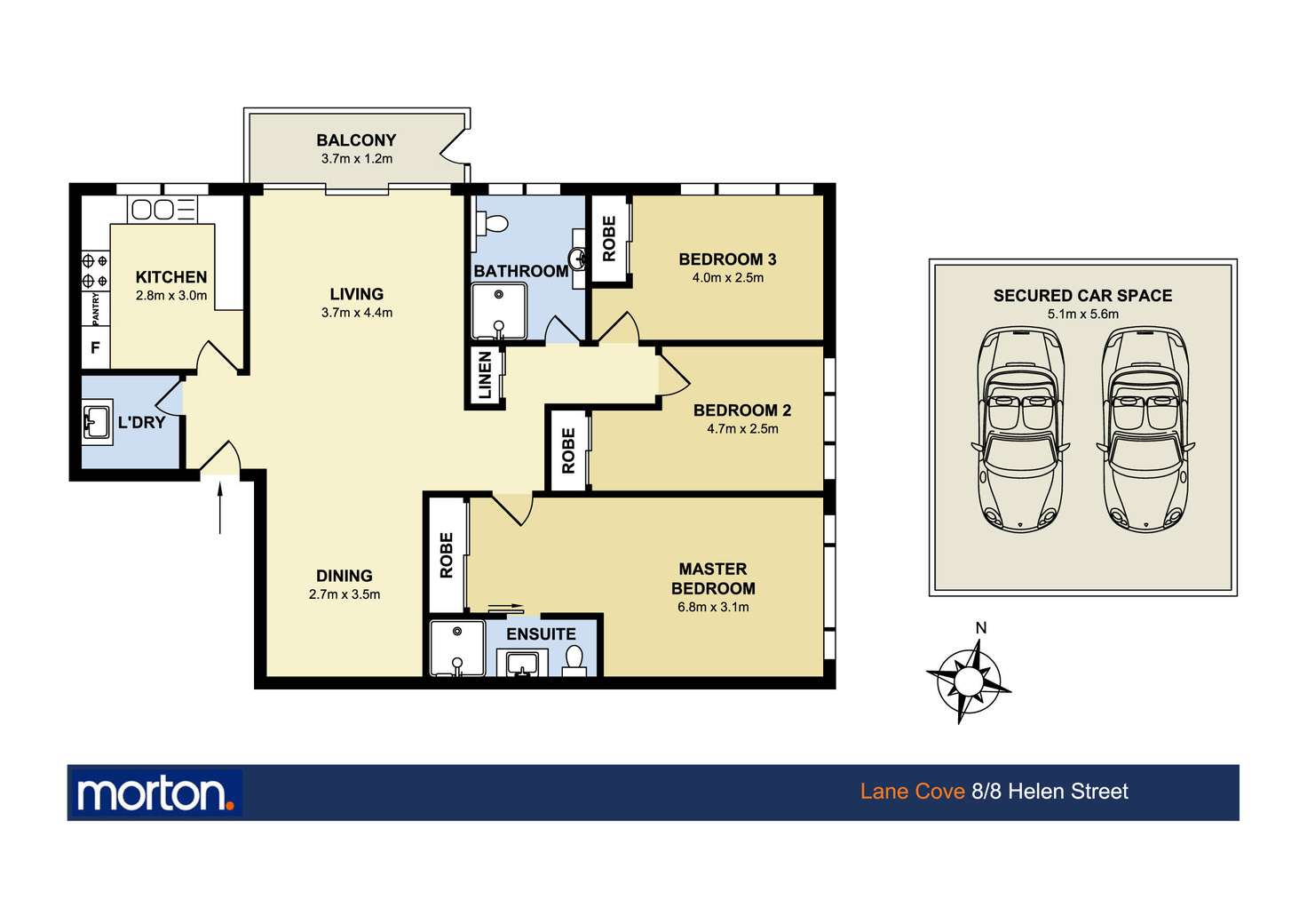 Floorplan of Homely apartment listing, 8/8-10 Helen Street, Lane Cove NSW 2066
