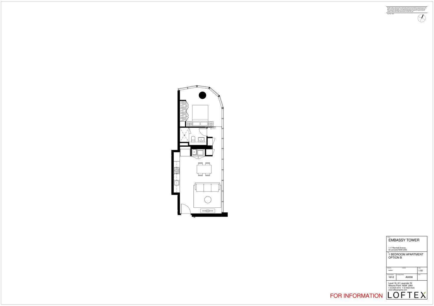 Floorplan of Homely apartment listing, 2008/1 Marshall Avenue, St Leonards NSW 2065