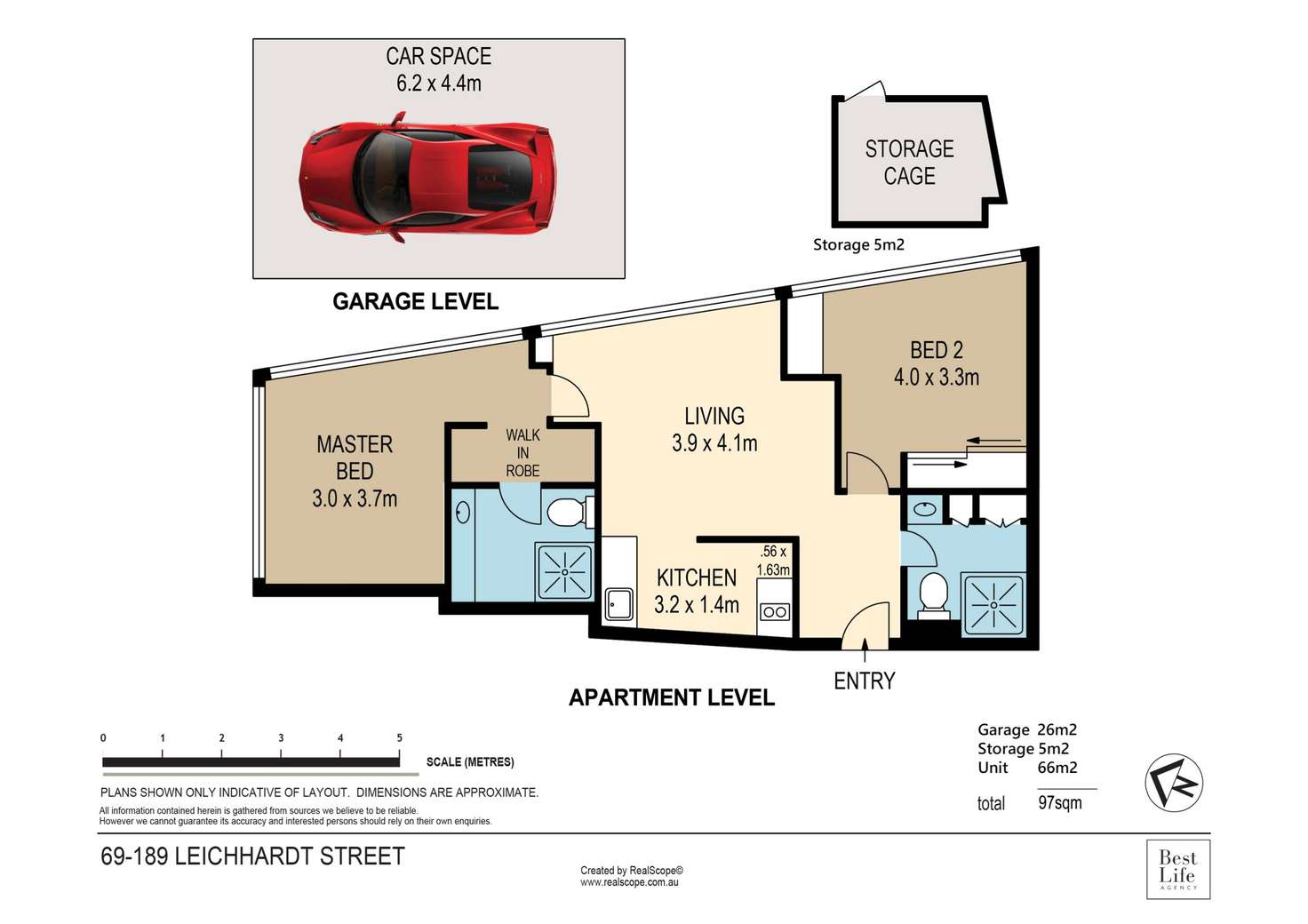 Floorplan of Homely unit listing, 69/189 Leichhardt Street, Spring Hill QLD 4000