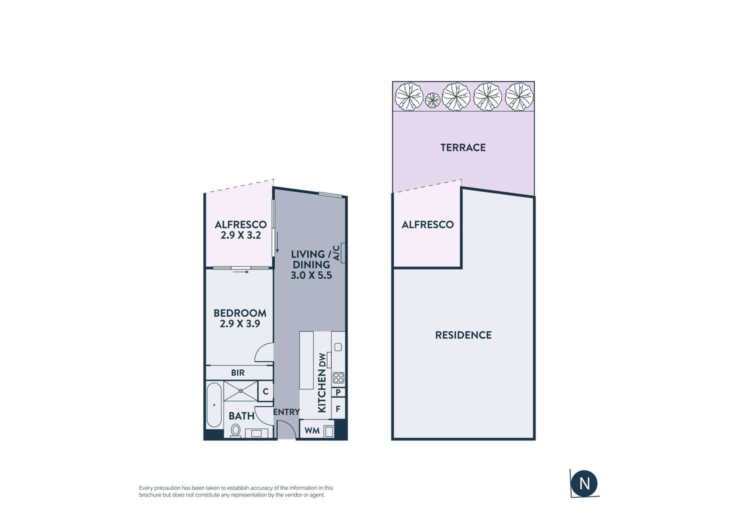 Floorplan of Homely apartment listing, 105/636 High Street, Thornbury VIC 3071