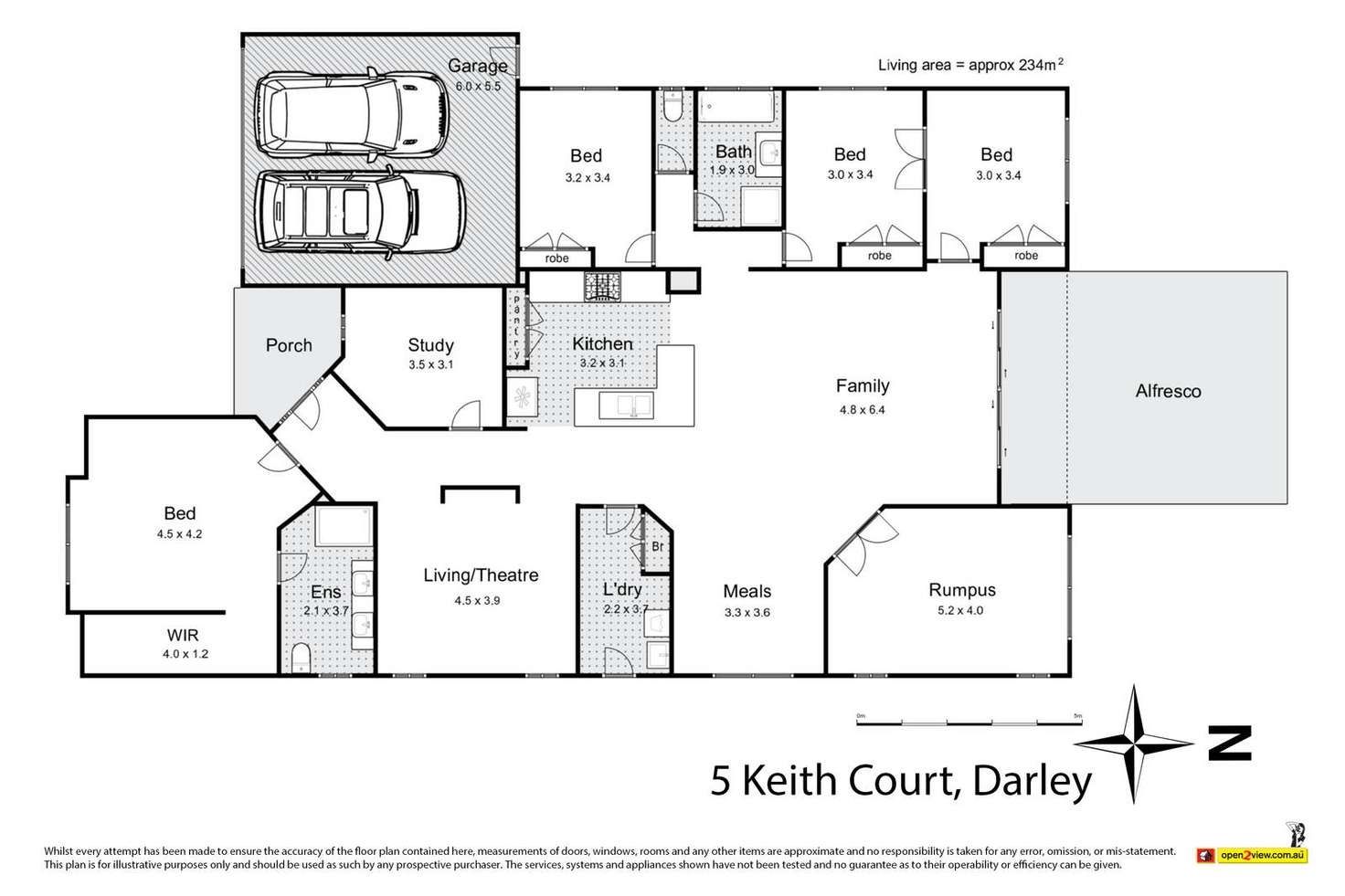 Floorplan of Homely house listing, 5 Keith Court, Darley VIC 3340