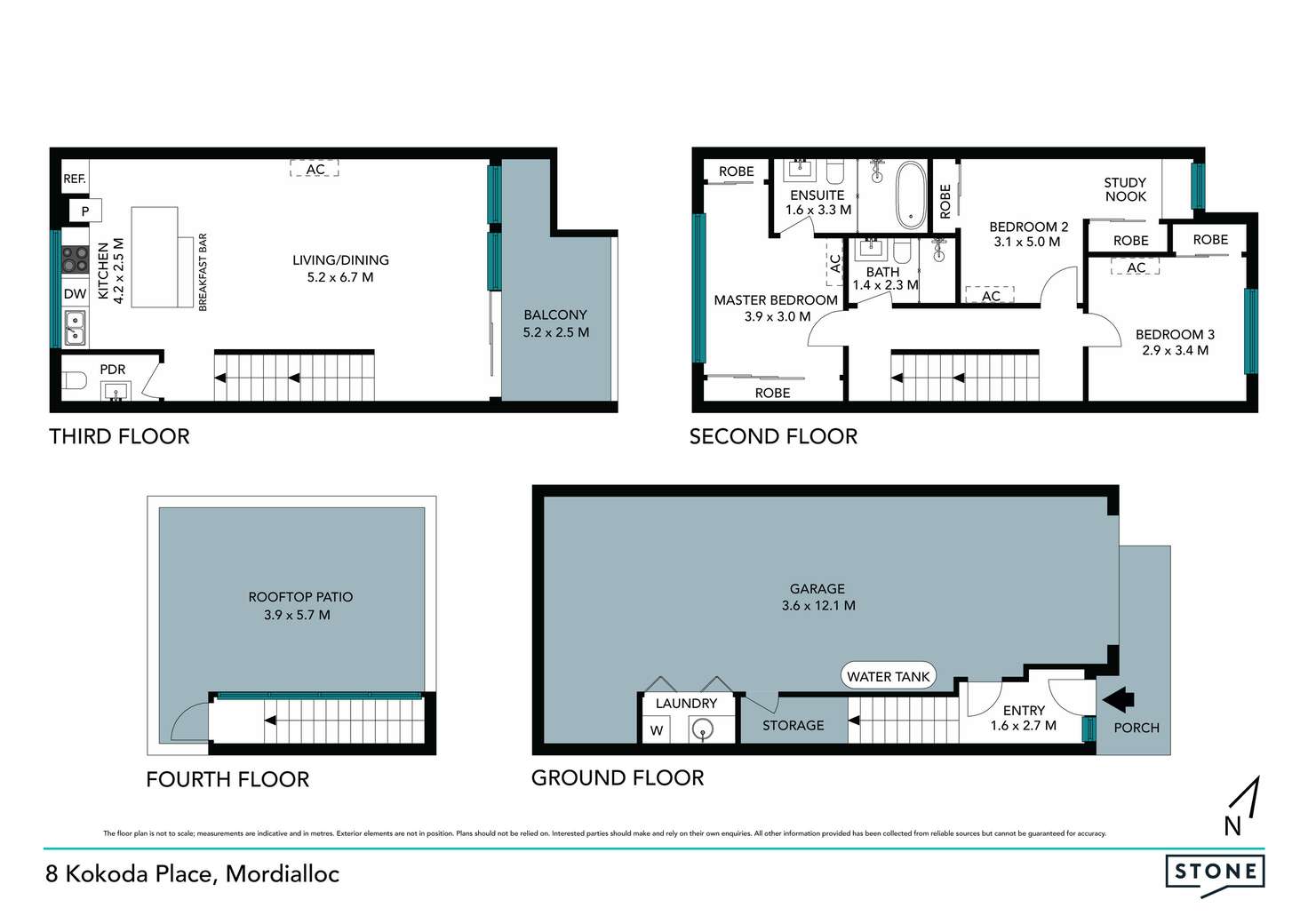 Floorplan of Homely townhouse listing, 8 Kokoda Place, Mordialloc VIC 3195