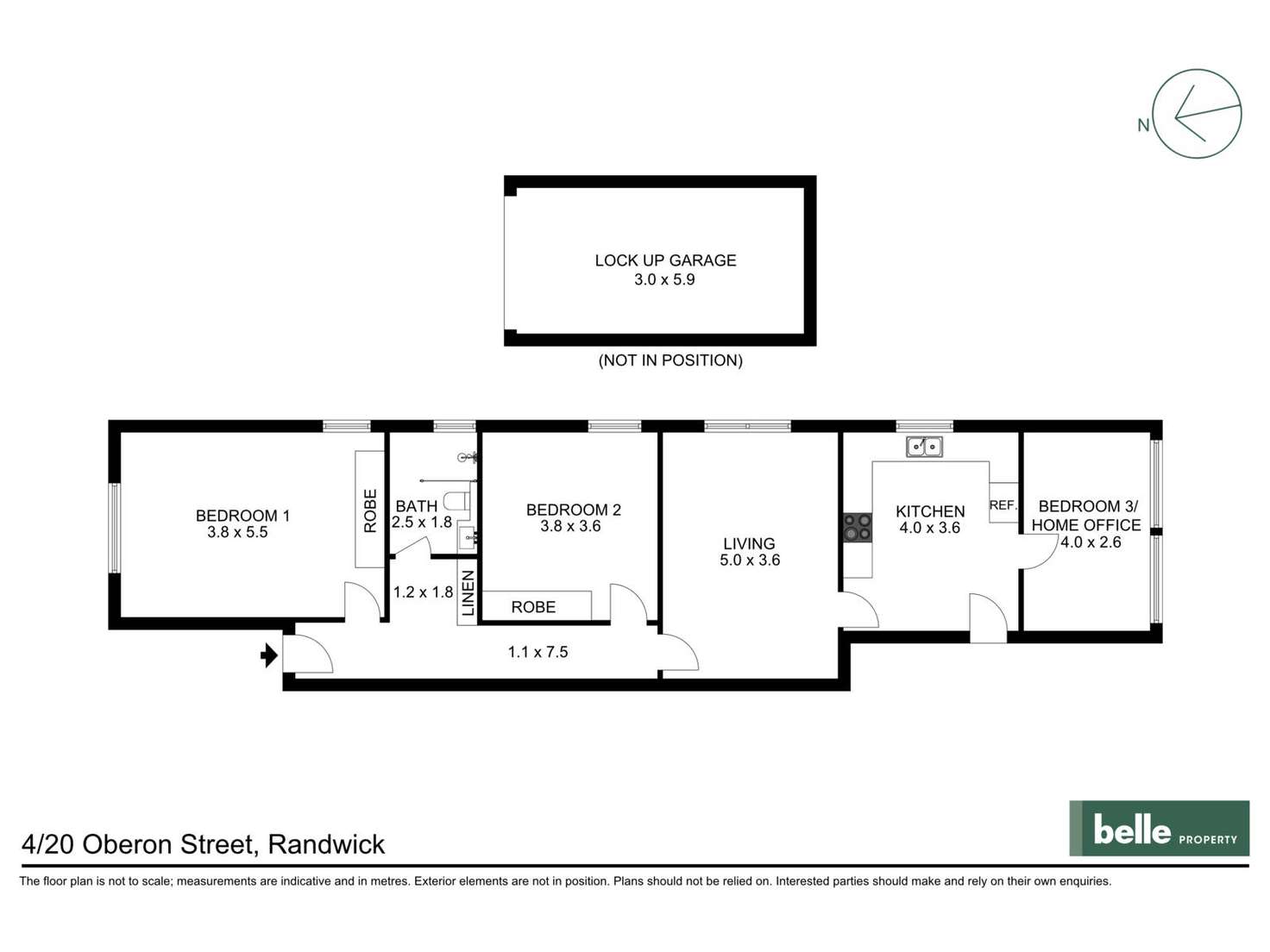 Floorplan of Homely apartment listing, 4/20 Oberon Street, Randwick NSW 2031