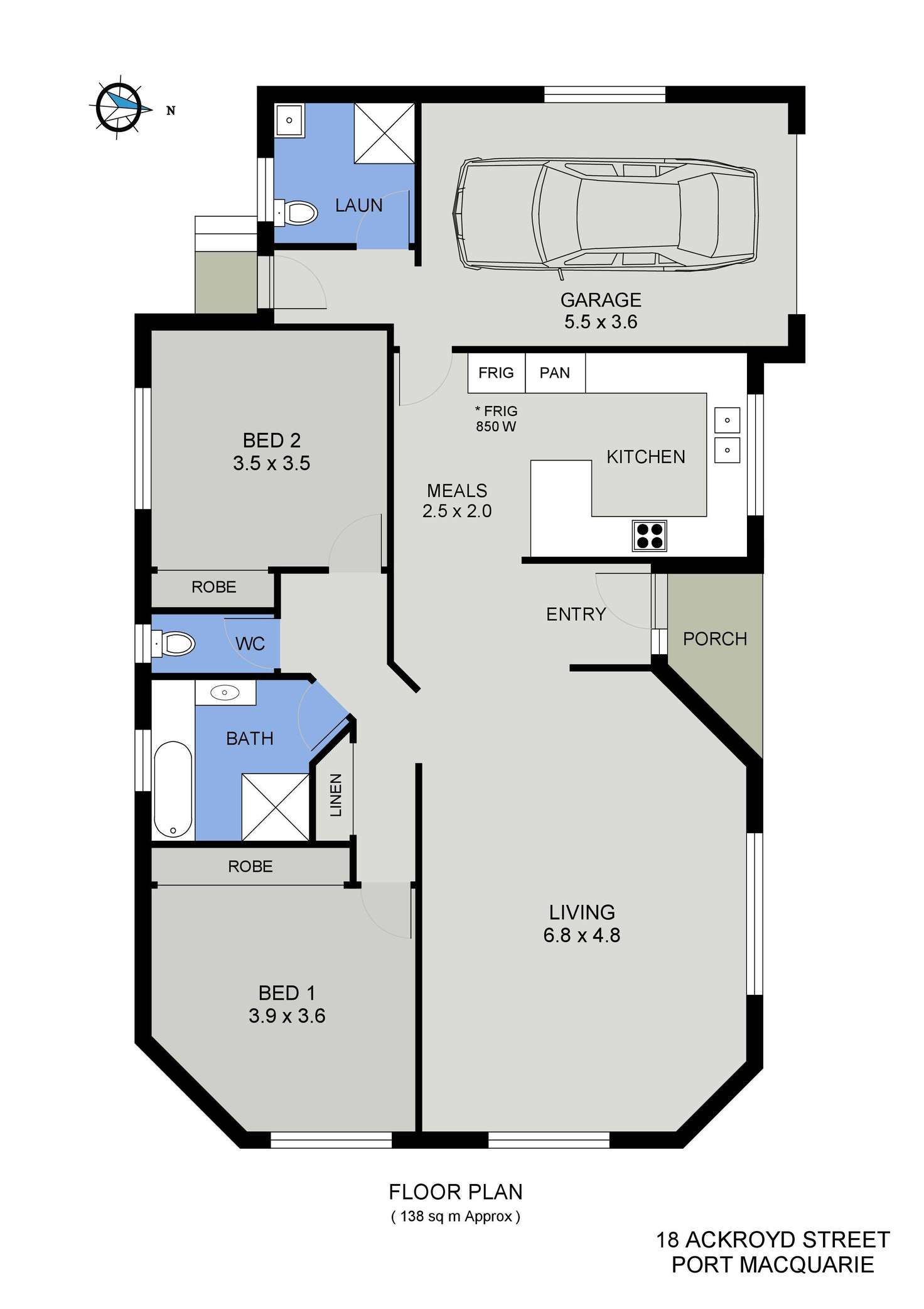 Floorplan of Homely house listing, 18 Ackroyd Street, Port Macquarie NSW 2444