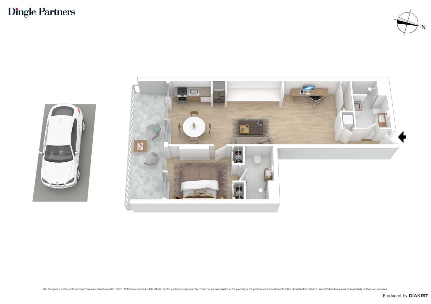 Floorplan of Homely unit listing, 716/555 Flinders Street, Melbourne VIC 3000