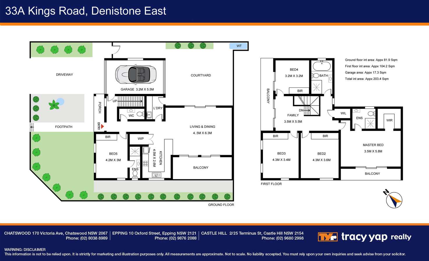 Floorplan of Homely semiDetached listing, 33a Kings Road, Denistone East NSW 2112