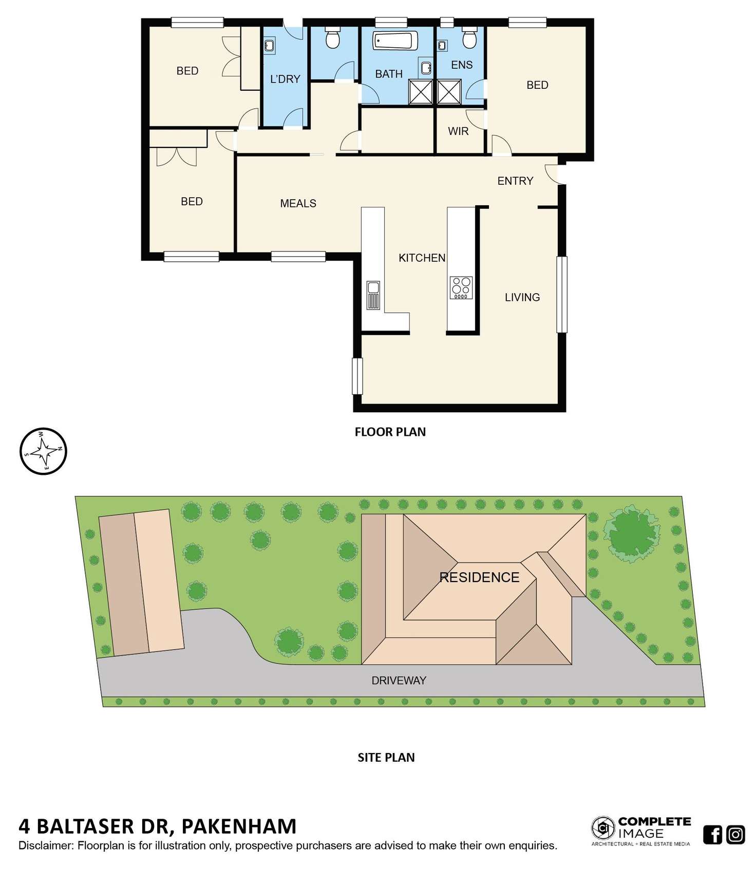 Floorplan of Homely house listing, 4 Baltaser Drive, Pakenham VIC 3810