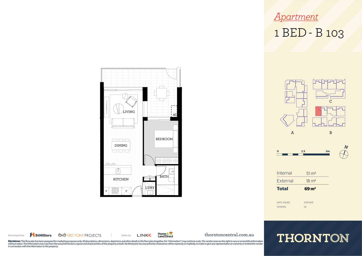 Floorplan of Homely apartment listing, 103/81B Lord Sheffield Circuit, Penrith NSW 2750
