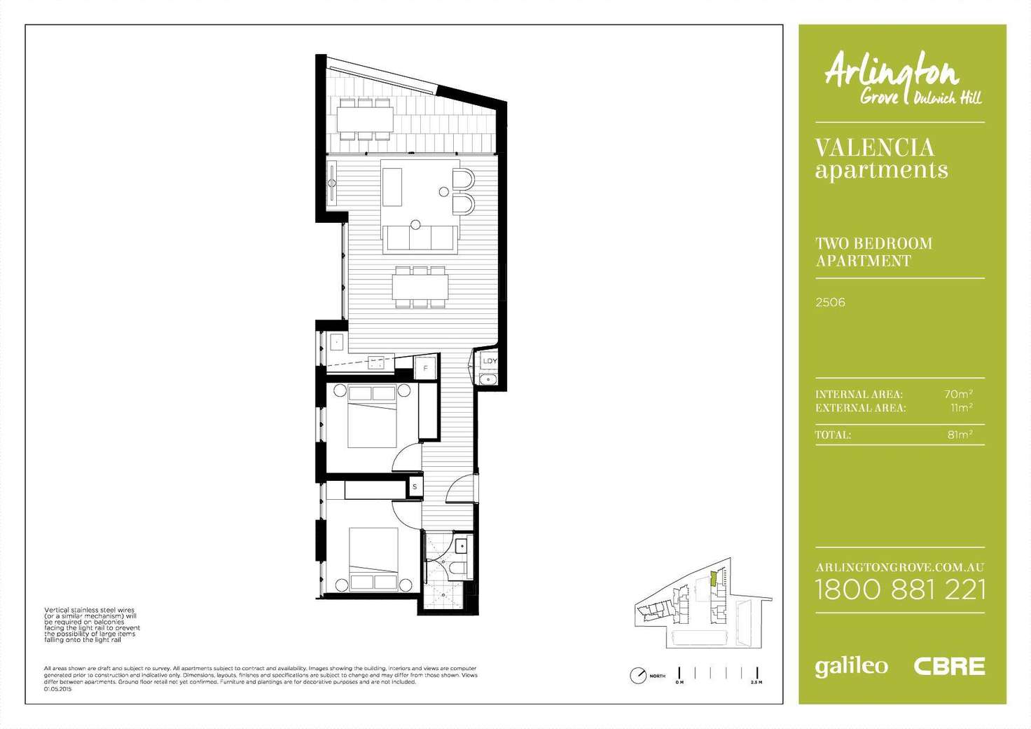 Floorplan of Homely apartment listing, 2506/6 Grove Street, Dulwich Hill NSW 2203
