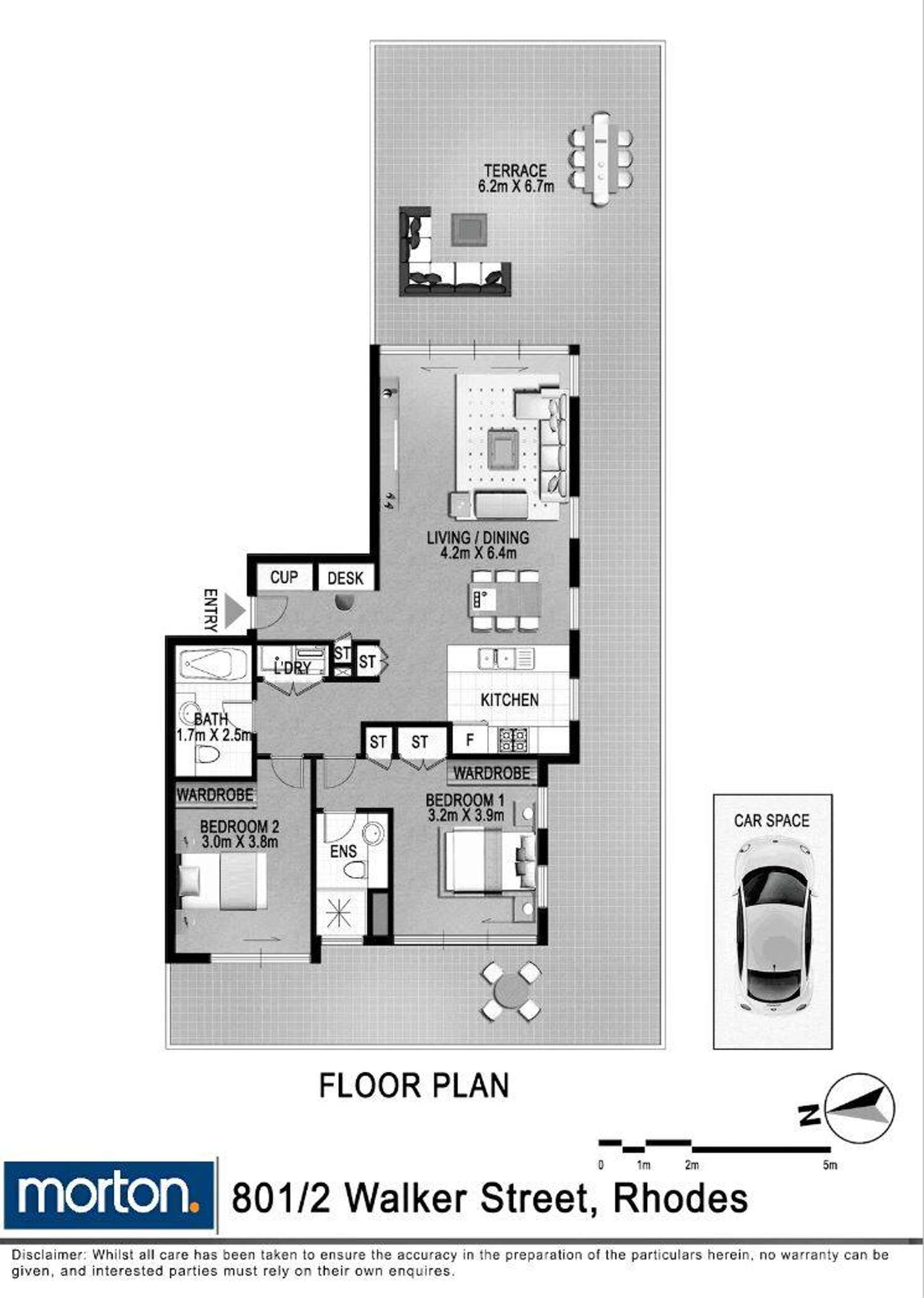 Floorplan of Homely apartment listing, 801/2 Walker Street, Rhodes NSW 2138
