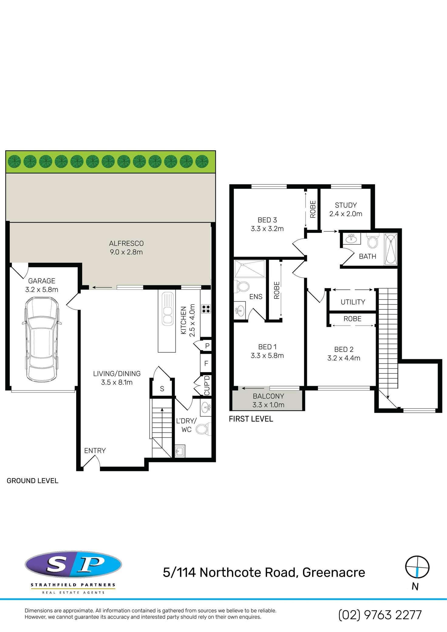 Floorplan of Homely townhouse listing, 5/24 Hillcrest Avenue, Greenacre NSW 2190