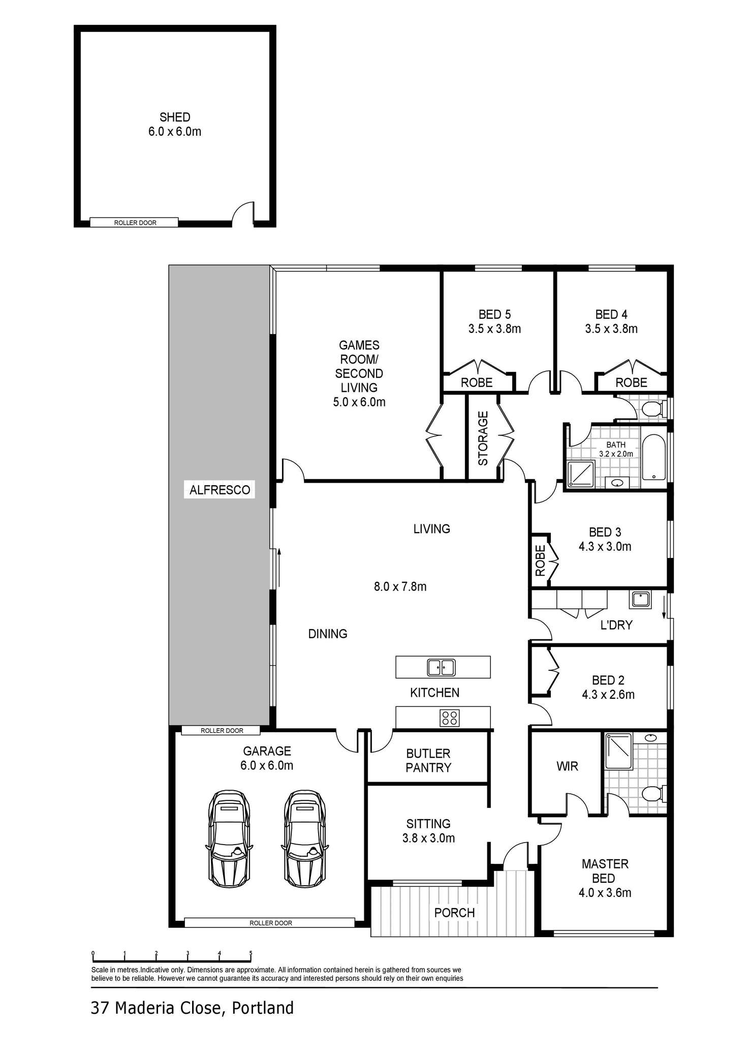 Floorplan of Homely house listing, 37 Madeira Close, Portland VIC 3305