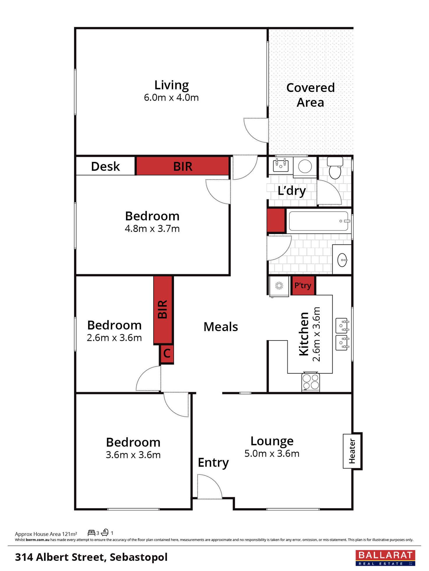 Floorplan of Homely house listing, 314 Albert Street, Sebastopol VIC 3356