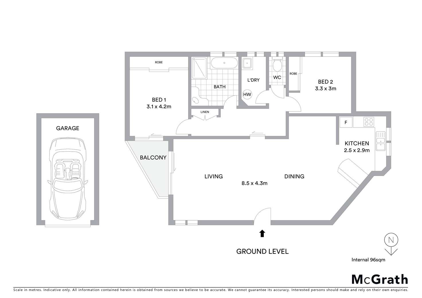 Floorplan of Homely apartment listing, 3/63 Brick Wharf Road, Woy Woy NSW 2256