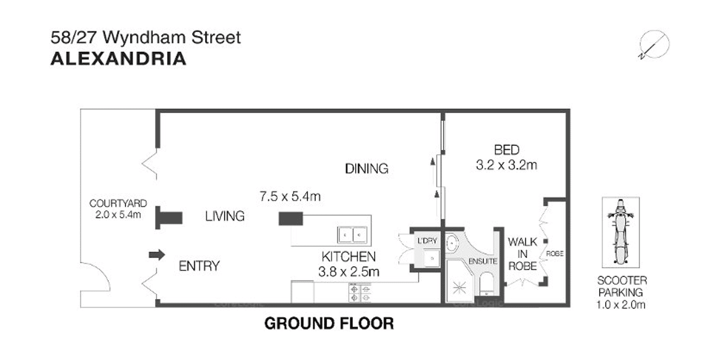 Floorplan of Homely unit listing, 27-41 Wyndham Street, Waterloo NSW 2017