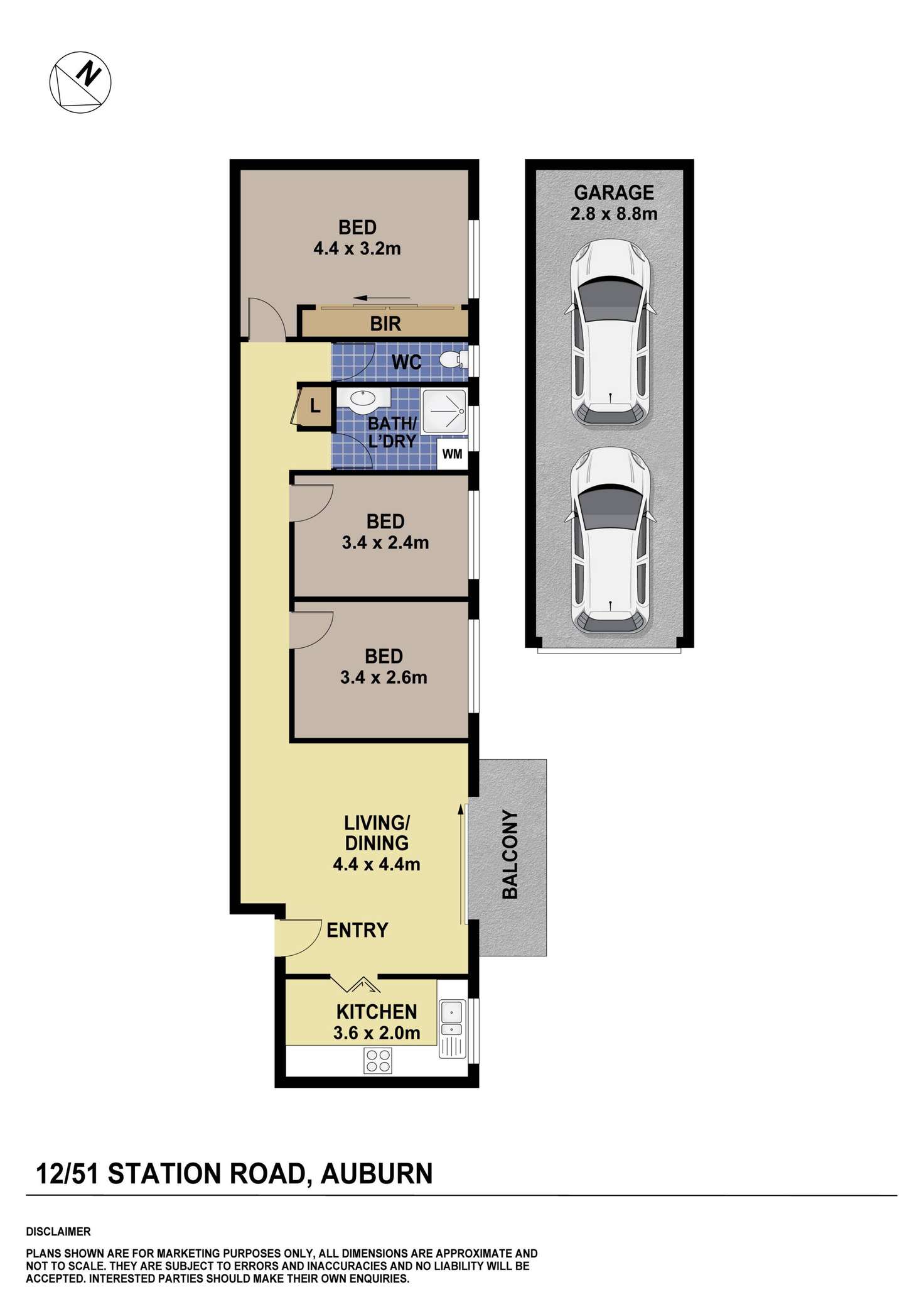 Floorplan of Homely unit listing, 12/51 Station Road, Auburn NSW 2144