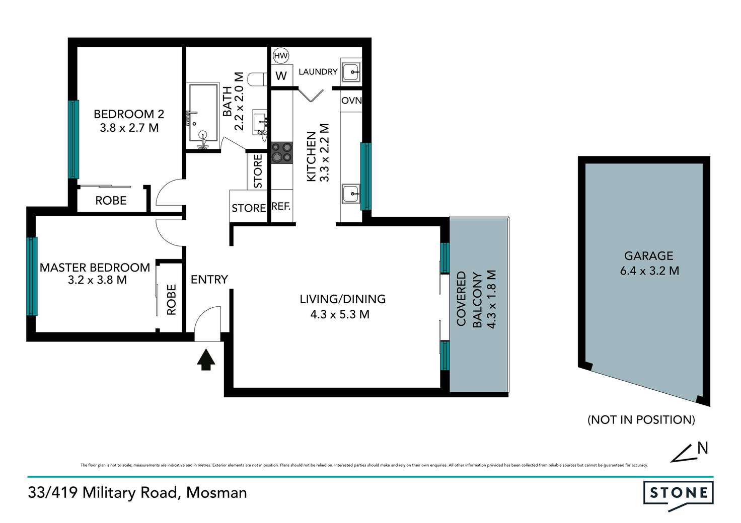 Floorplan of Homely apartment listing, 33/419 Military Road, Mosman NSW 2088