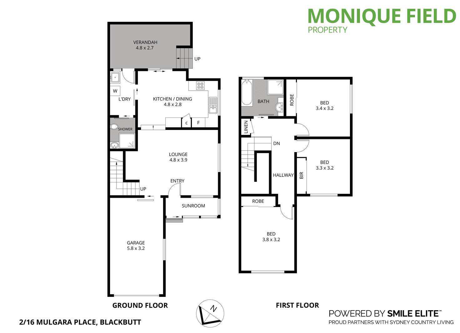 Floorplan of Homely townhouse listing, 2/16 Mulgara Place, Blackbutt NSW 2529