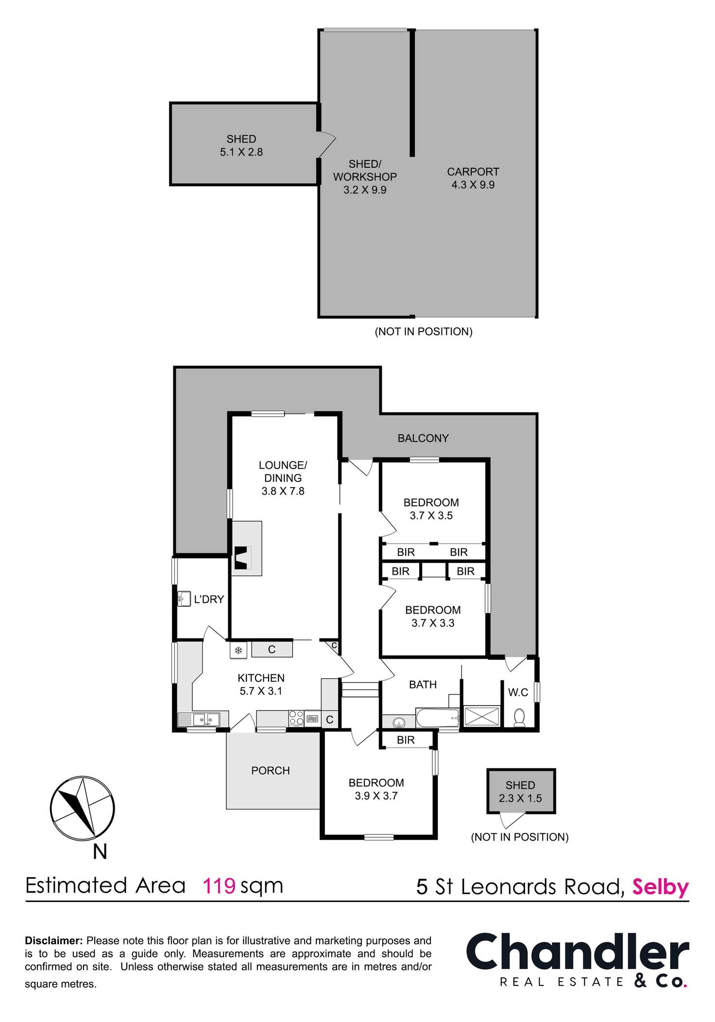 Floorplan of Homely house listing, 5 St Leonards Road, Selby VIC 3159