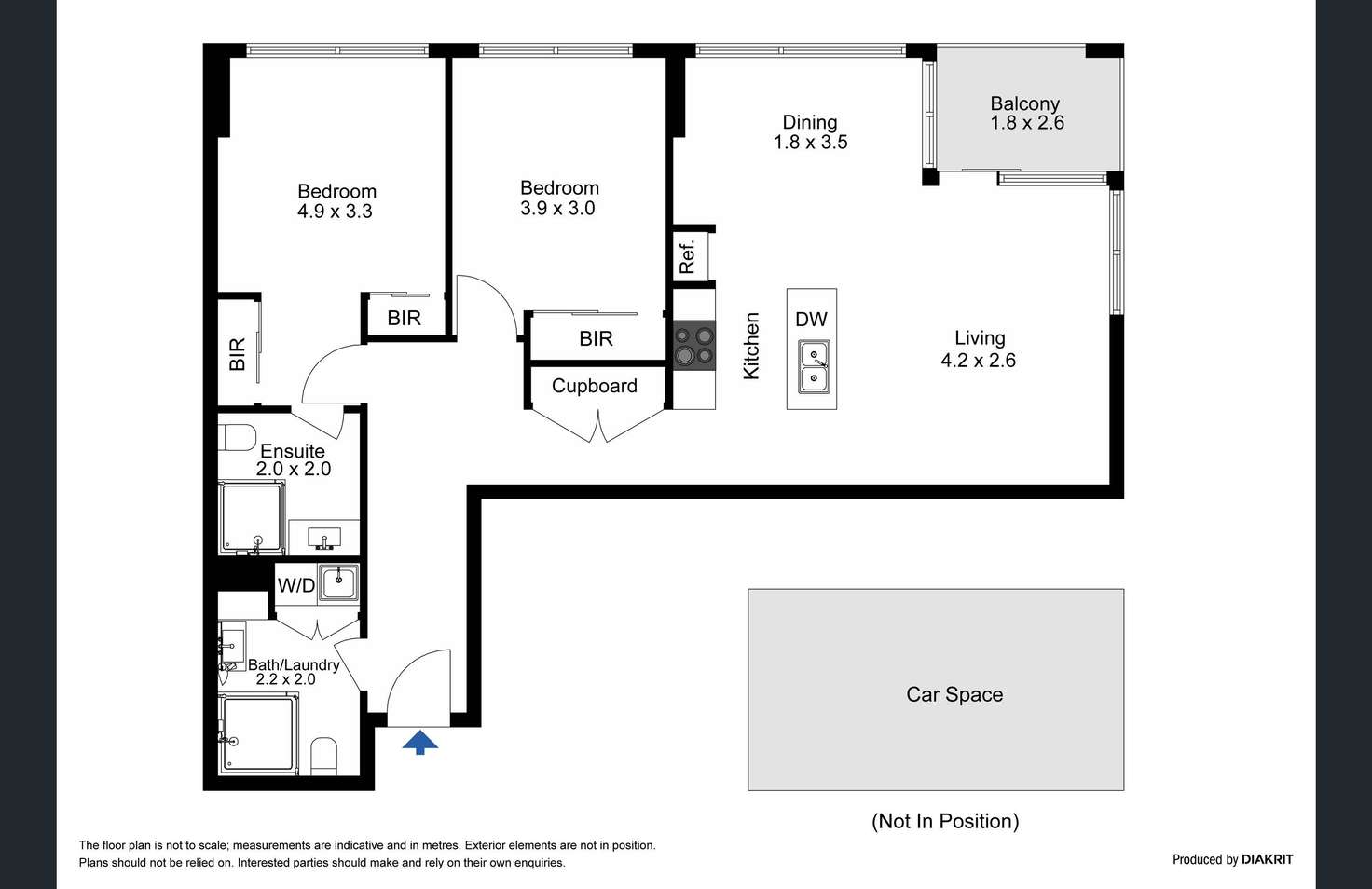 Floorplan of Homely apartment listing, 2206/100 Harbour Esplanade, Docklands VIC 3008