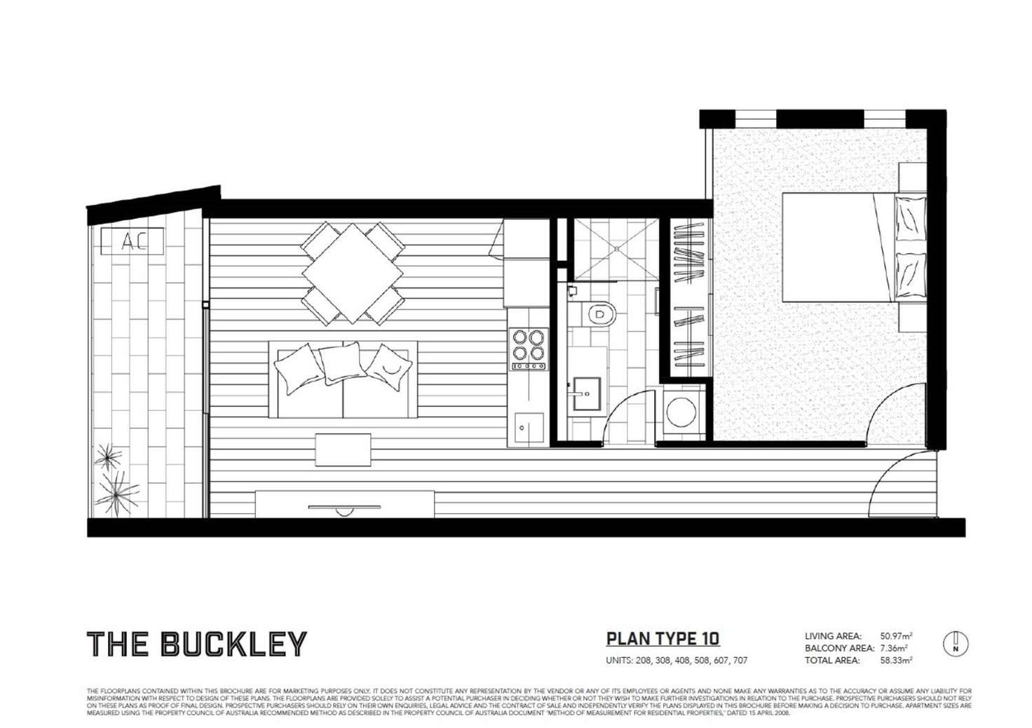 Floorplan of Homely apartment listing, 607/90-92 Buckley Street, Footscray VIC 3011