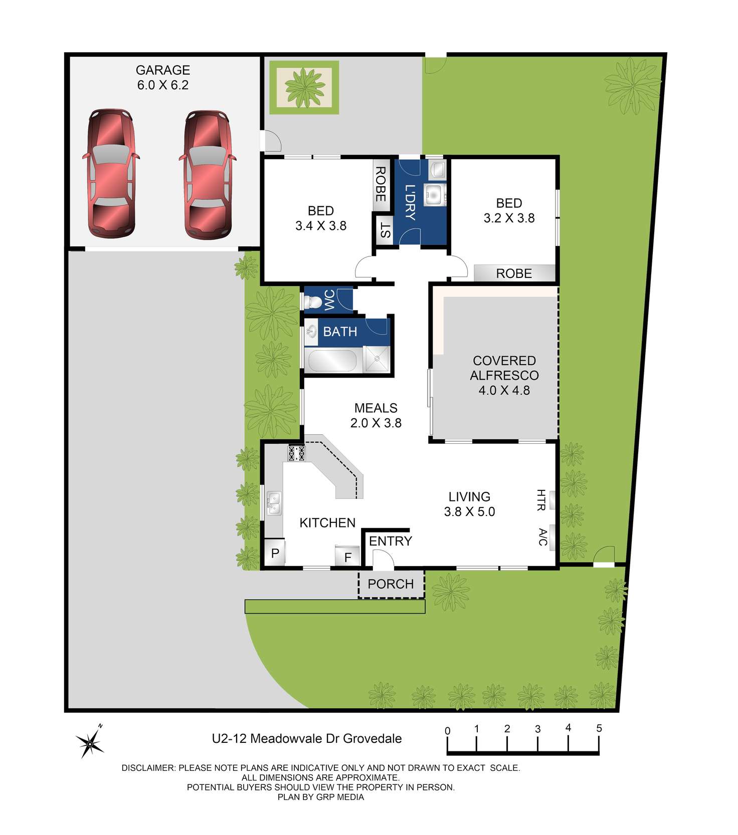 Floorplan of Homely unit listing, 2/12 Meadowvale Drive, Grovedale VIC 3216