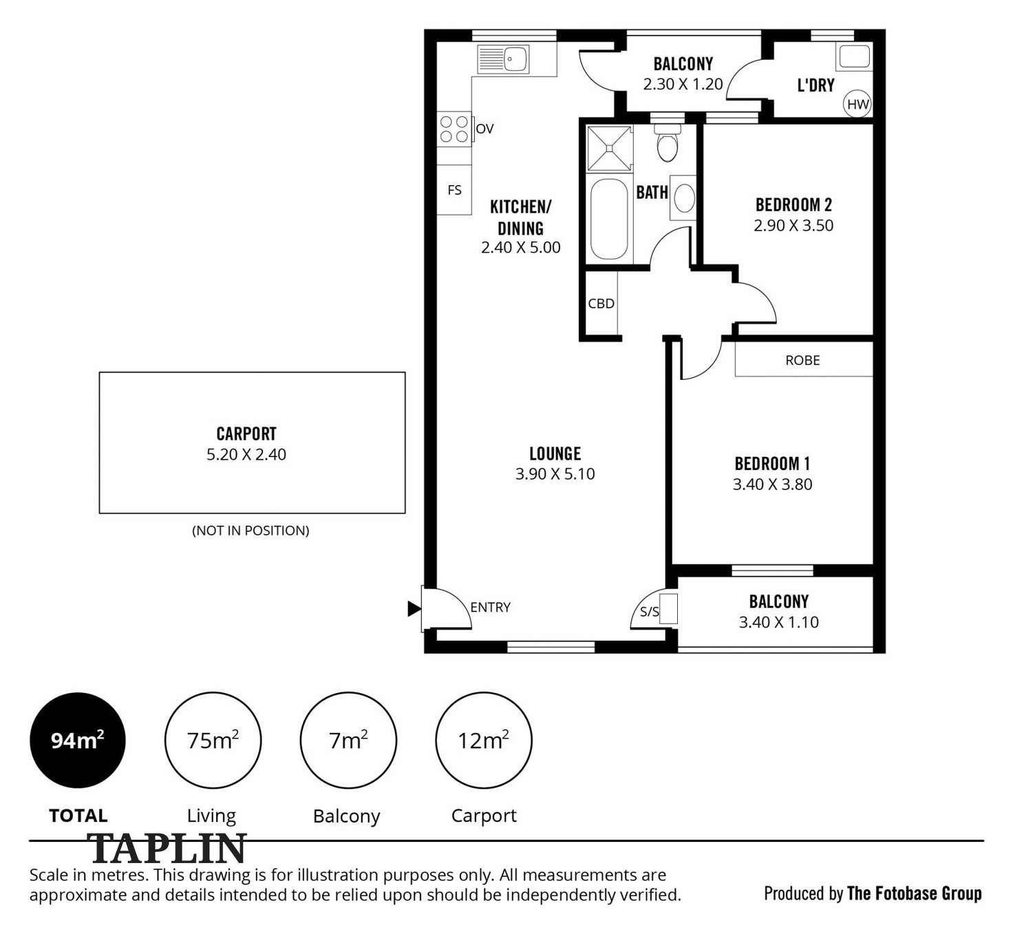 Floorplan of Homely unit listing, 26/2 Tarlton Street, Somerton Park SA 5044