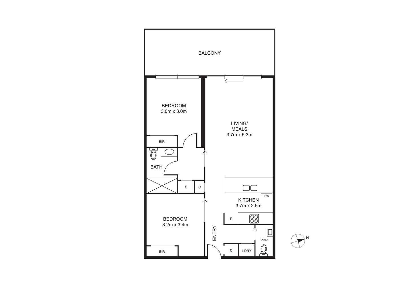 Floorplan of Homely apartment listing, 113/275 Abbotsford Street, North Melbourne VIC 3051