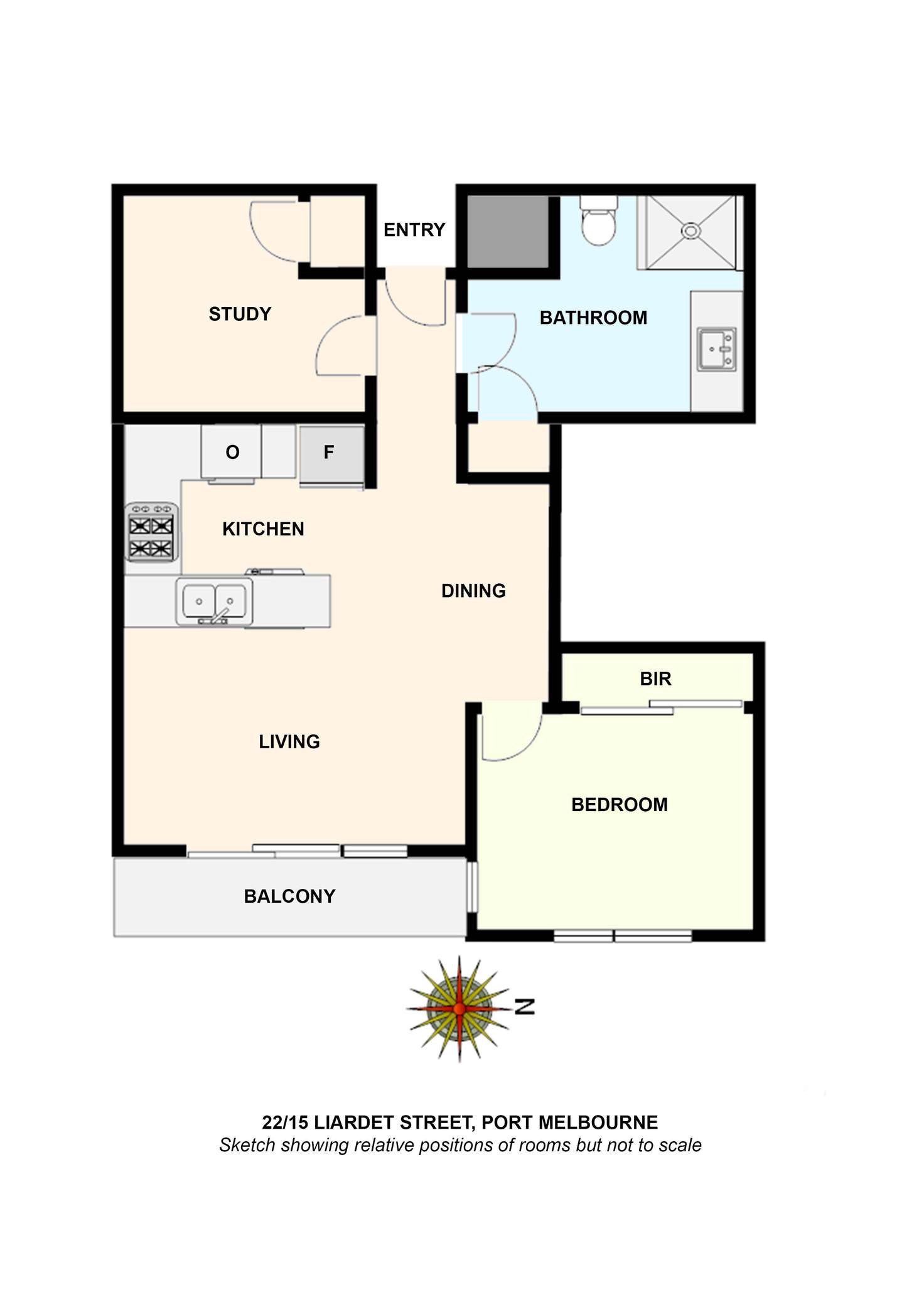 Floorplan of Homely apartment listing, 22/15 Liardet Street, Port Melbourne VIC 3207