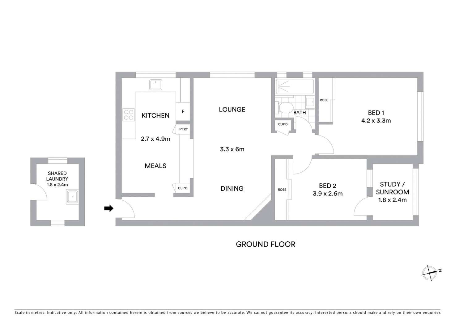 Floorplan of Homely apartment listing, 1/277B Alison Road, Coogee NSW 2034
