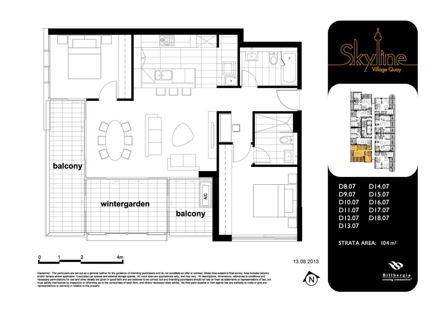 Floorplan of Homely apartment listing, Level 14/42 Walker Street, Rhodes NSW 2138