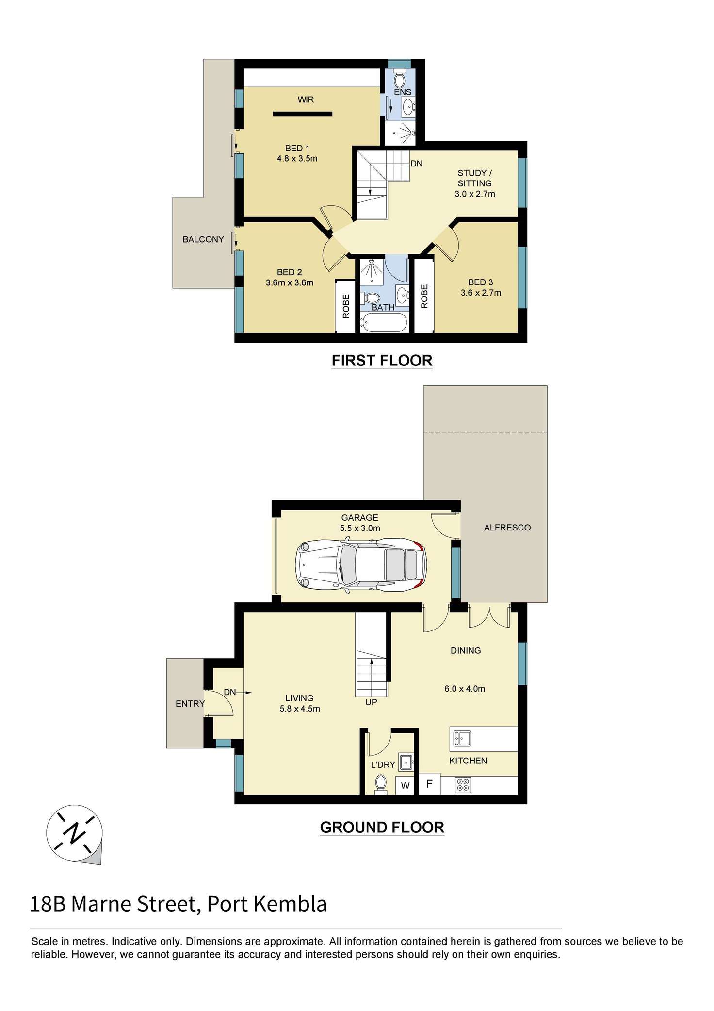 Floorplan of Homely house listing, 18B Marne Street, Port Kembla NSW 2505