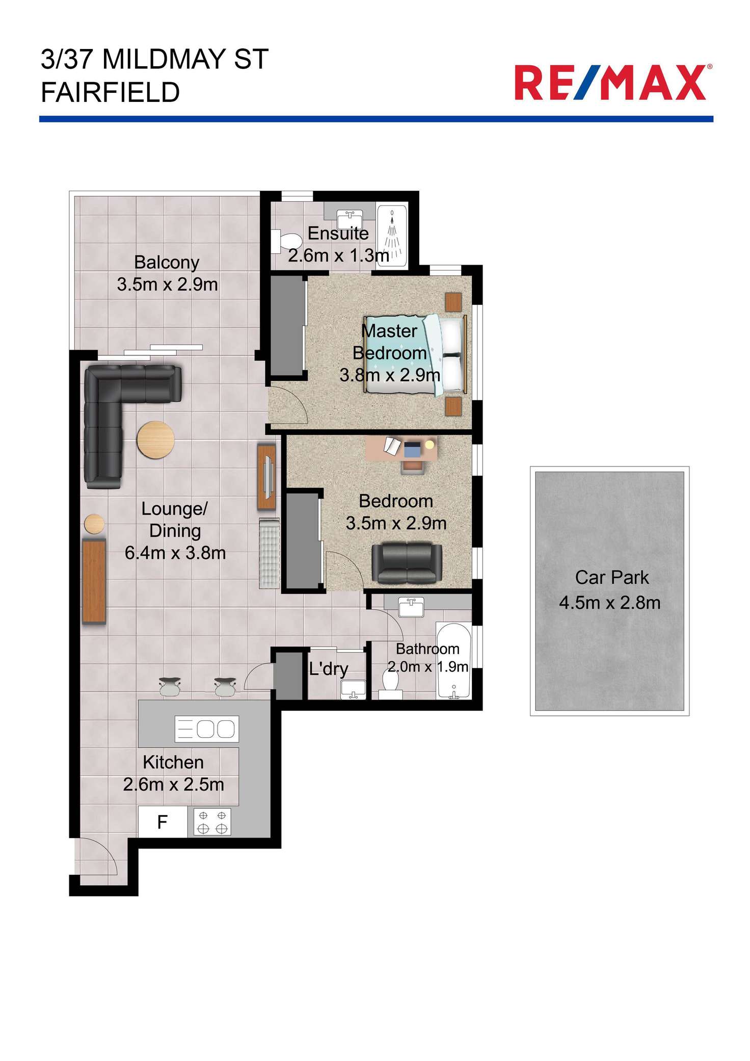Floorplan of Homely unit listing, 3/37 Mildmay Street, Fairfield QLD 4103
