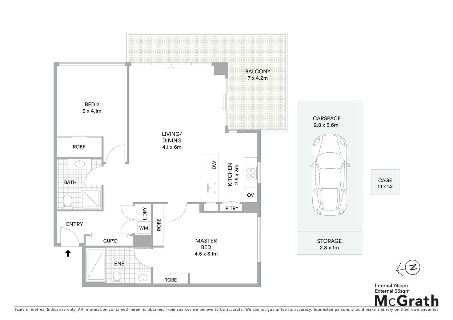 Floorplan of Homely apartment listing, Level 4/403/8 St George Street, Gosford NSW 2250