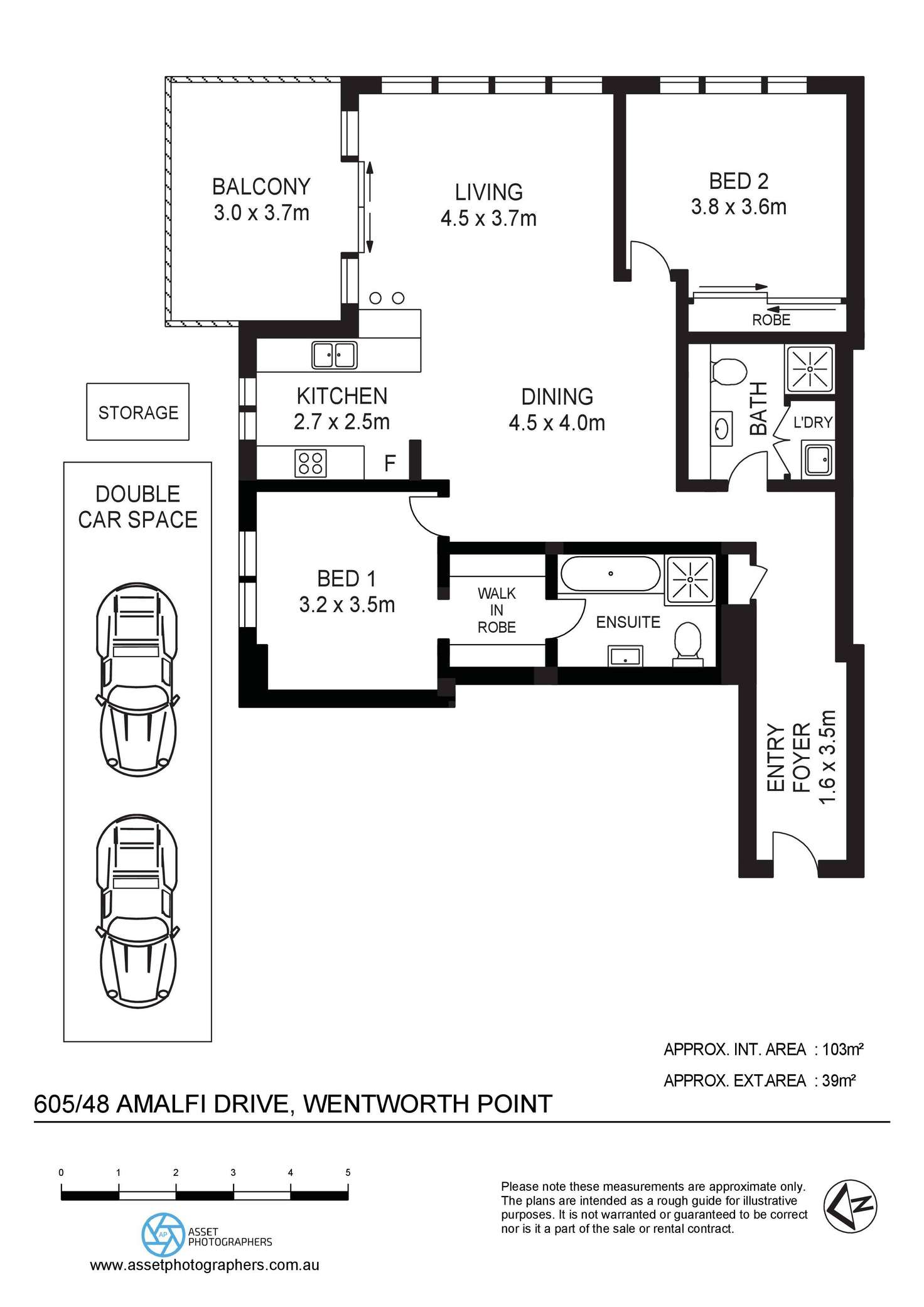 Floorplan of Homely apartment listing, 605/48 Amalfi Drive, Wentworth Point NSW 2127