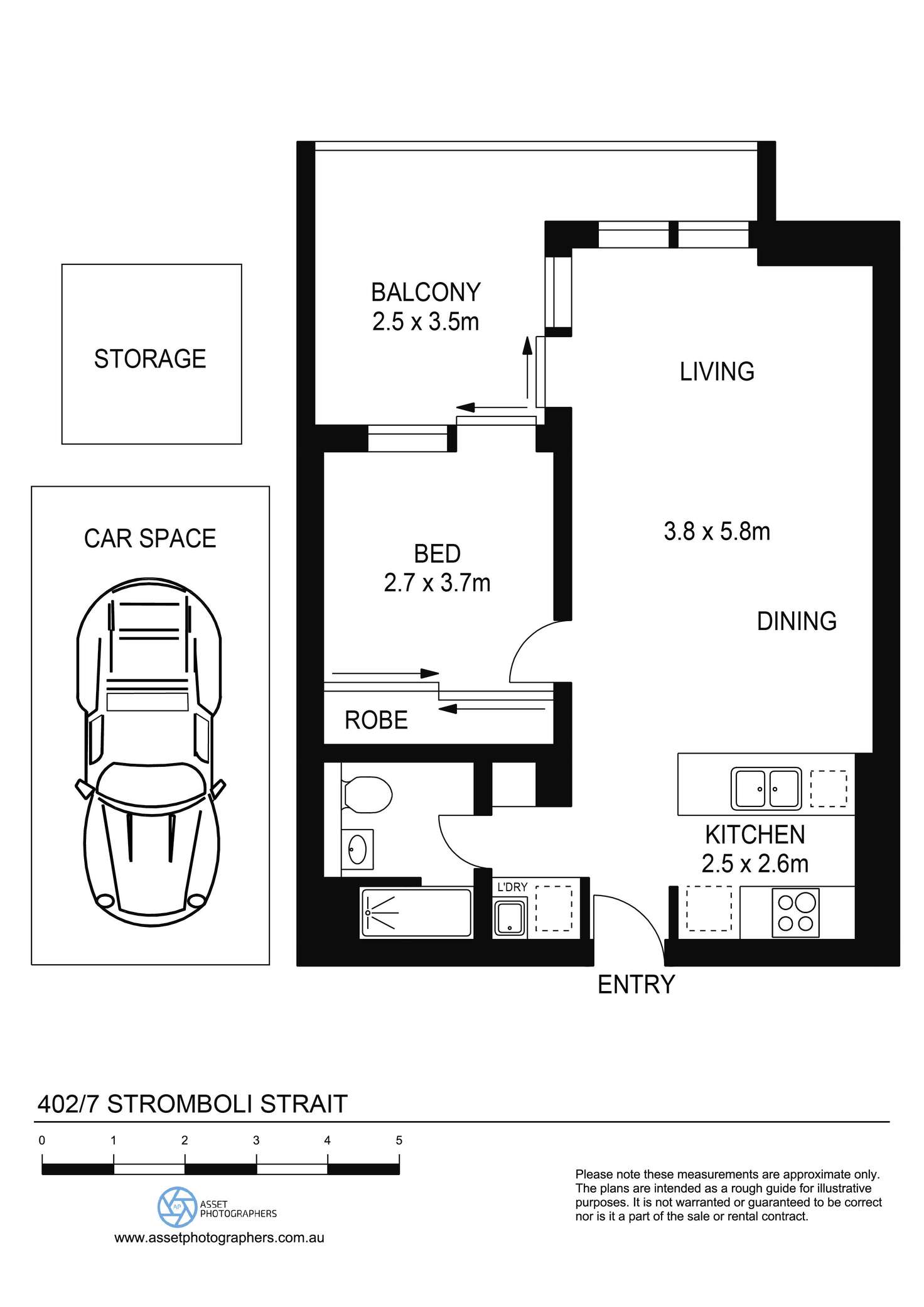 Floorplan of Homely apartment listing, 402/7 Stromboli Strait, Wentworth Point NSW 2127