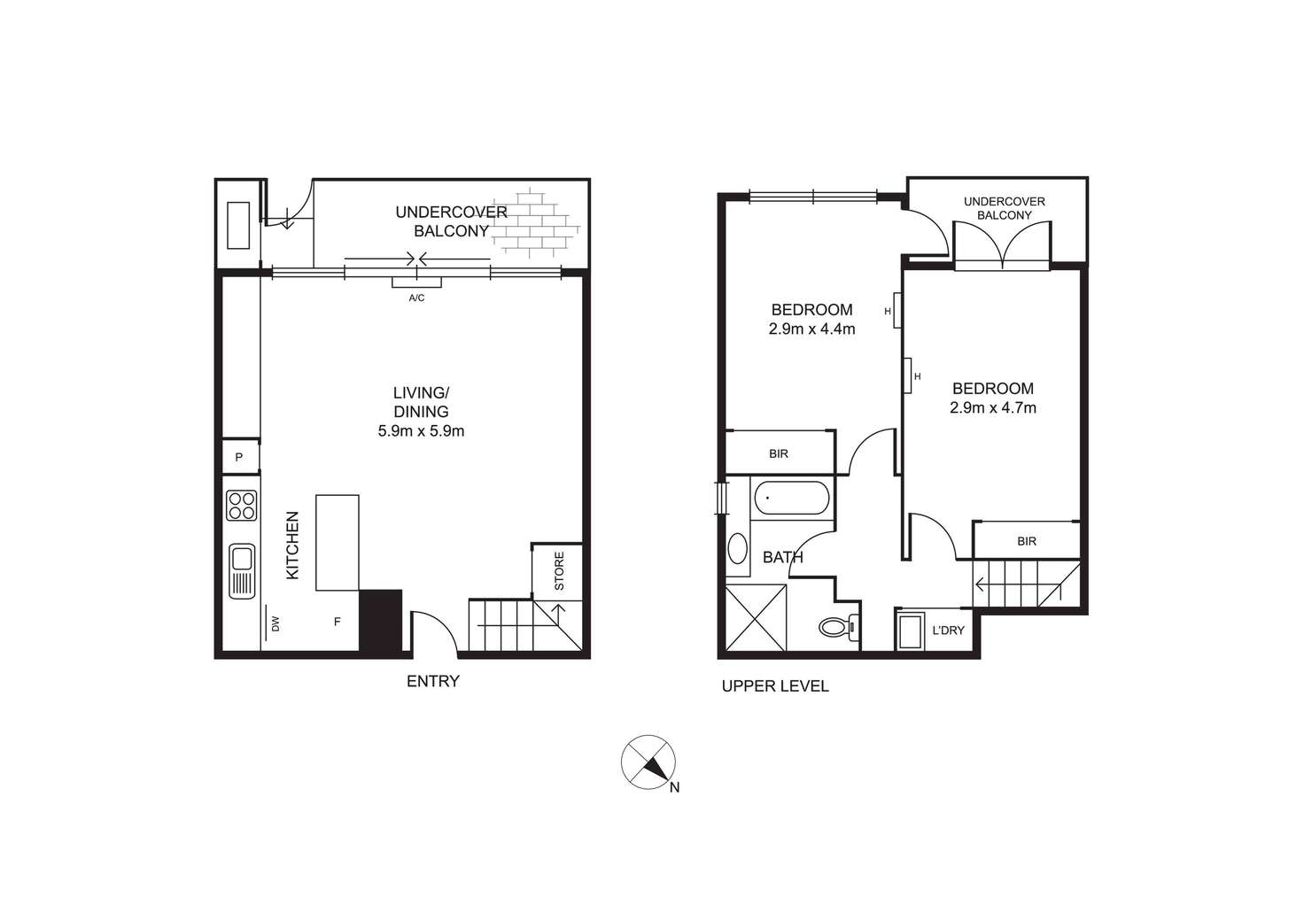 Floorplan of Homely apartment listing, 1/18 Tyrone Street, North Melbourne VIC 3051