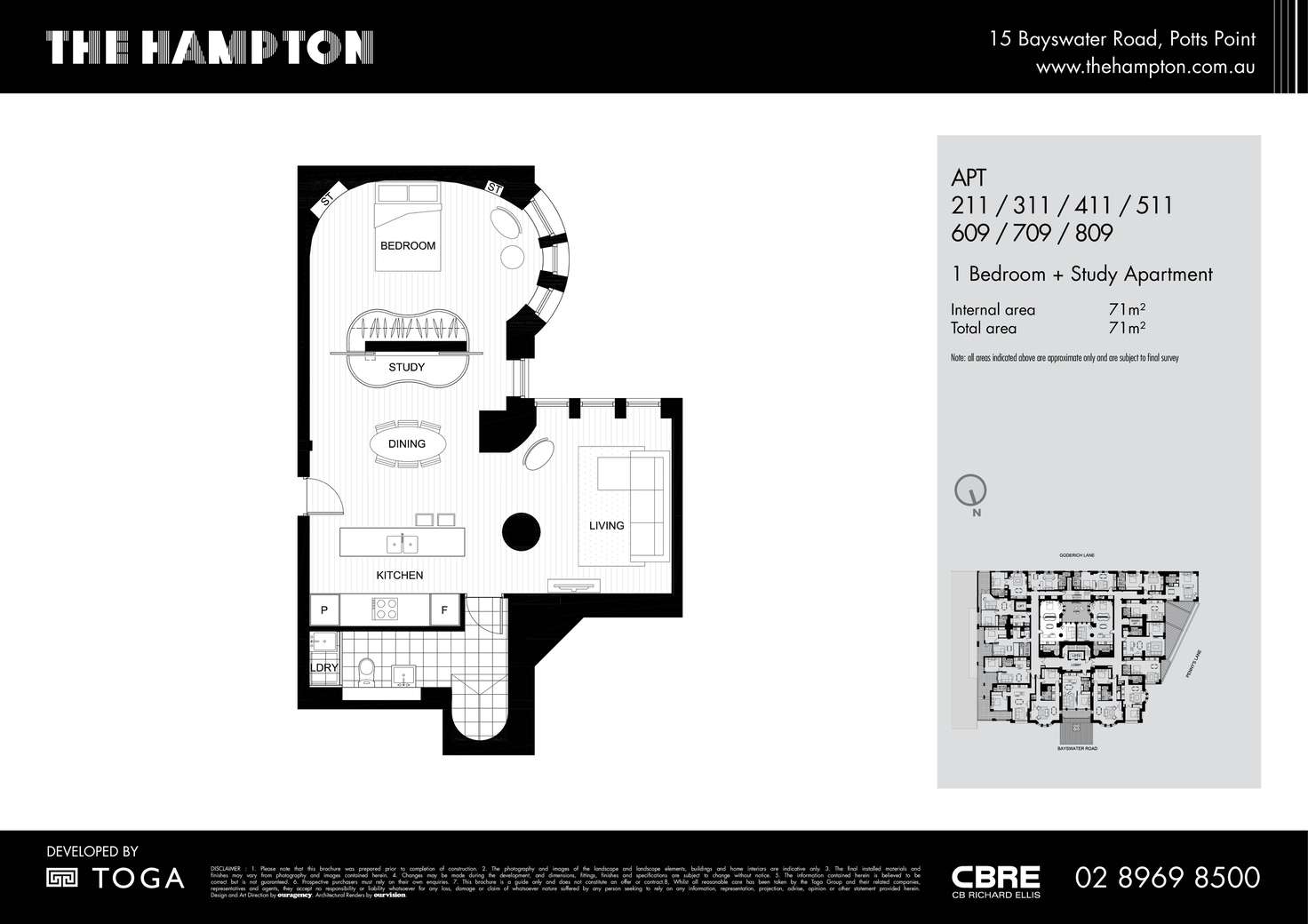 Floorplan of Homely apartment listing, 411/9-15 Bayswater Road, Potts Point NSW 2011